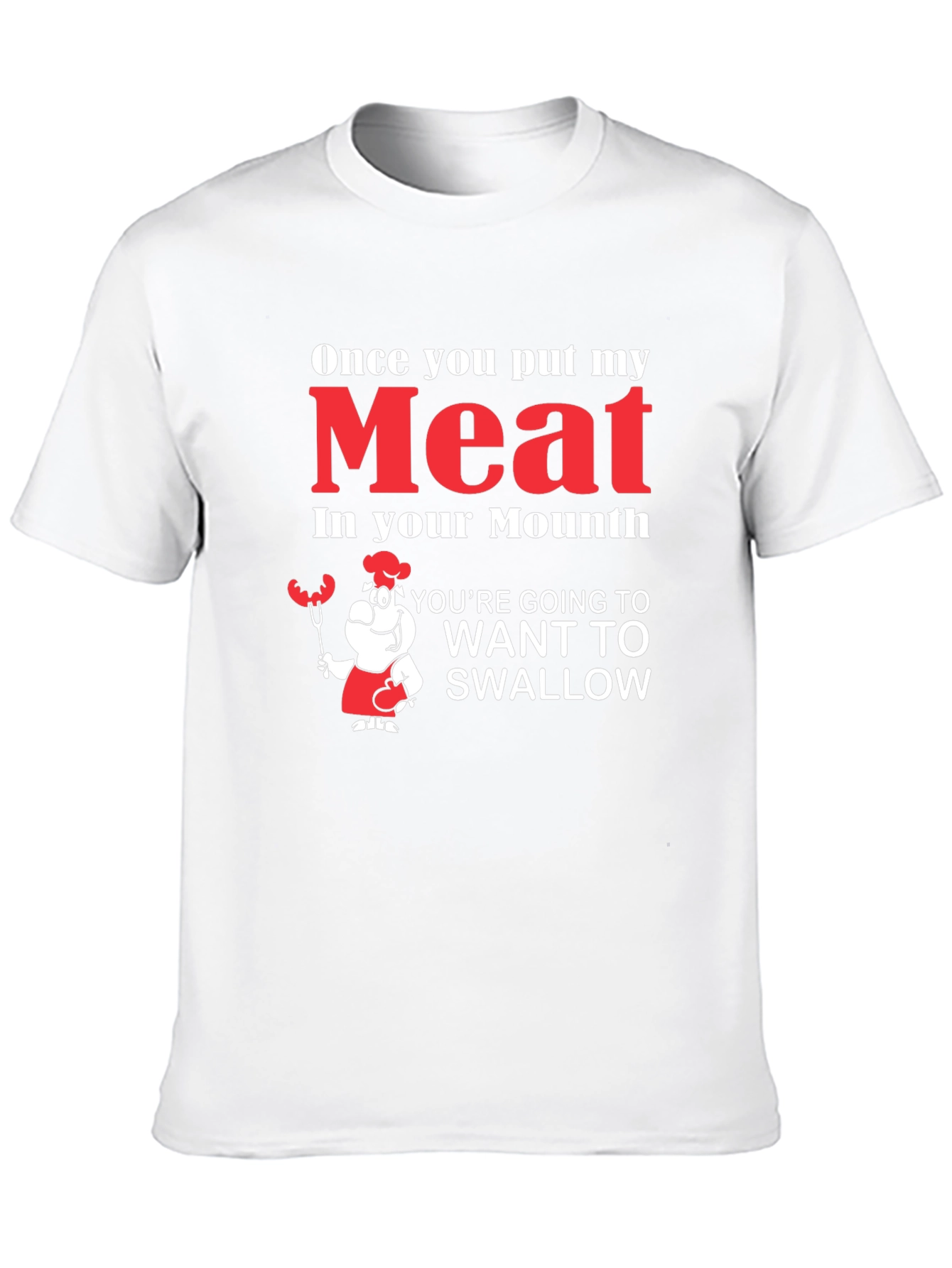 Black Funny Meat in Your Mouth Graphic T-Shirt view 10