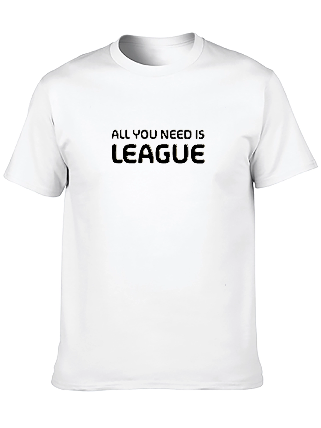 Black All You Need is League Black T-Shirt view 10