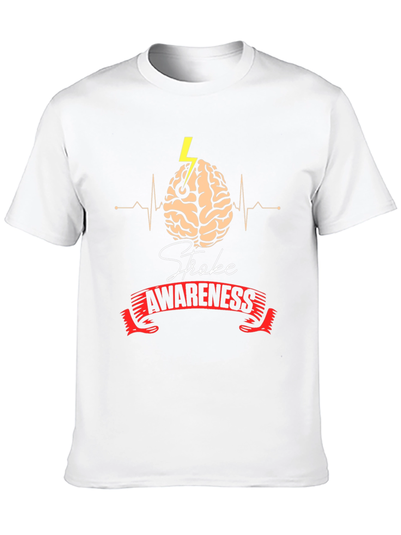 Black Stroke Awareness Graphic Tee view 10