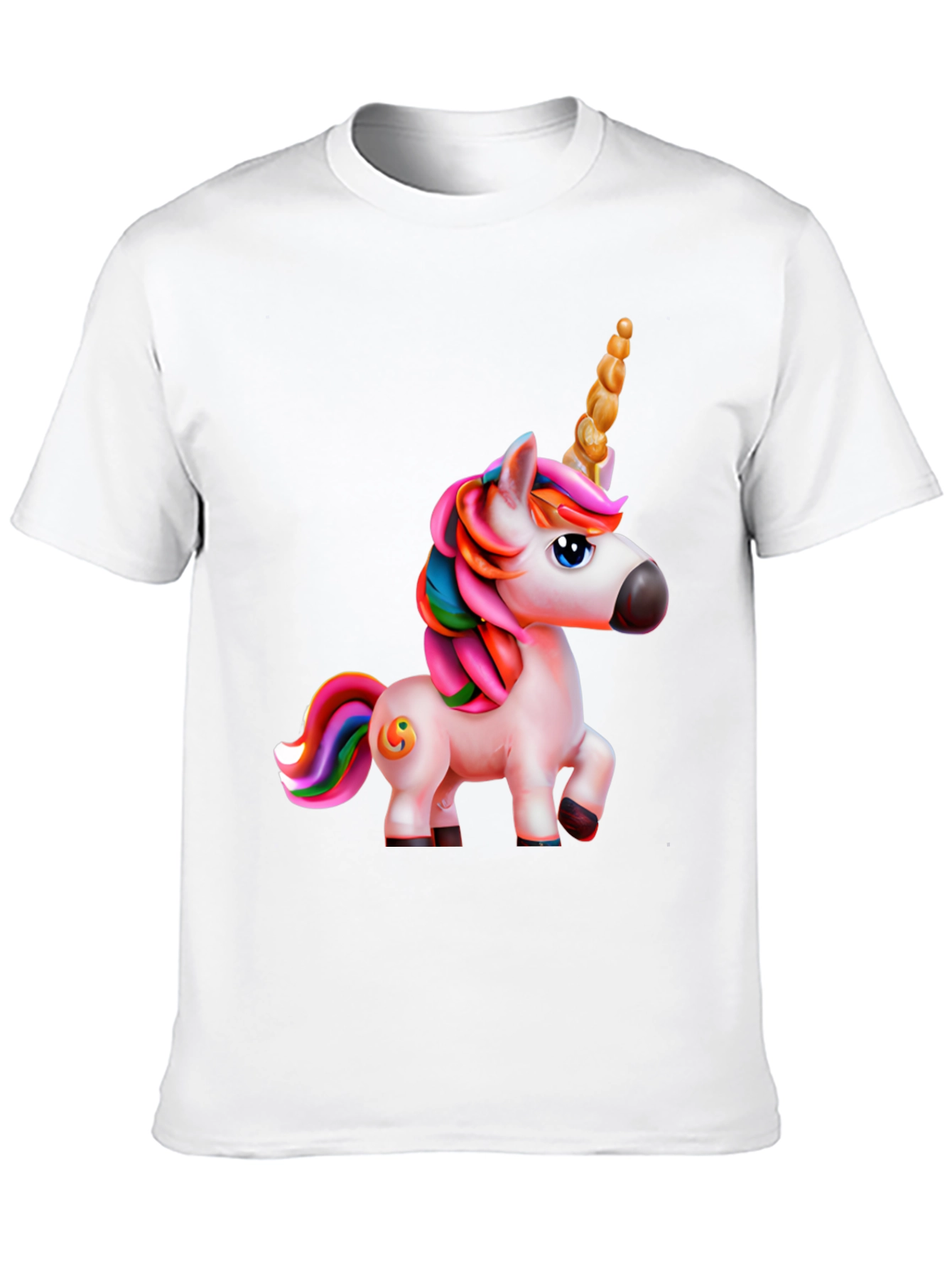 Black Unicorn Graphic Print Black T-Shirt view 10