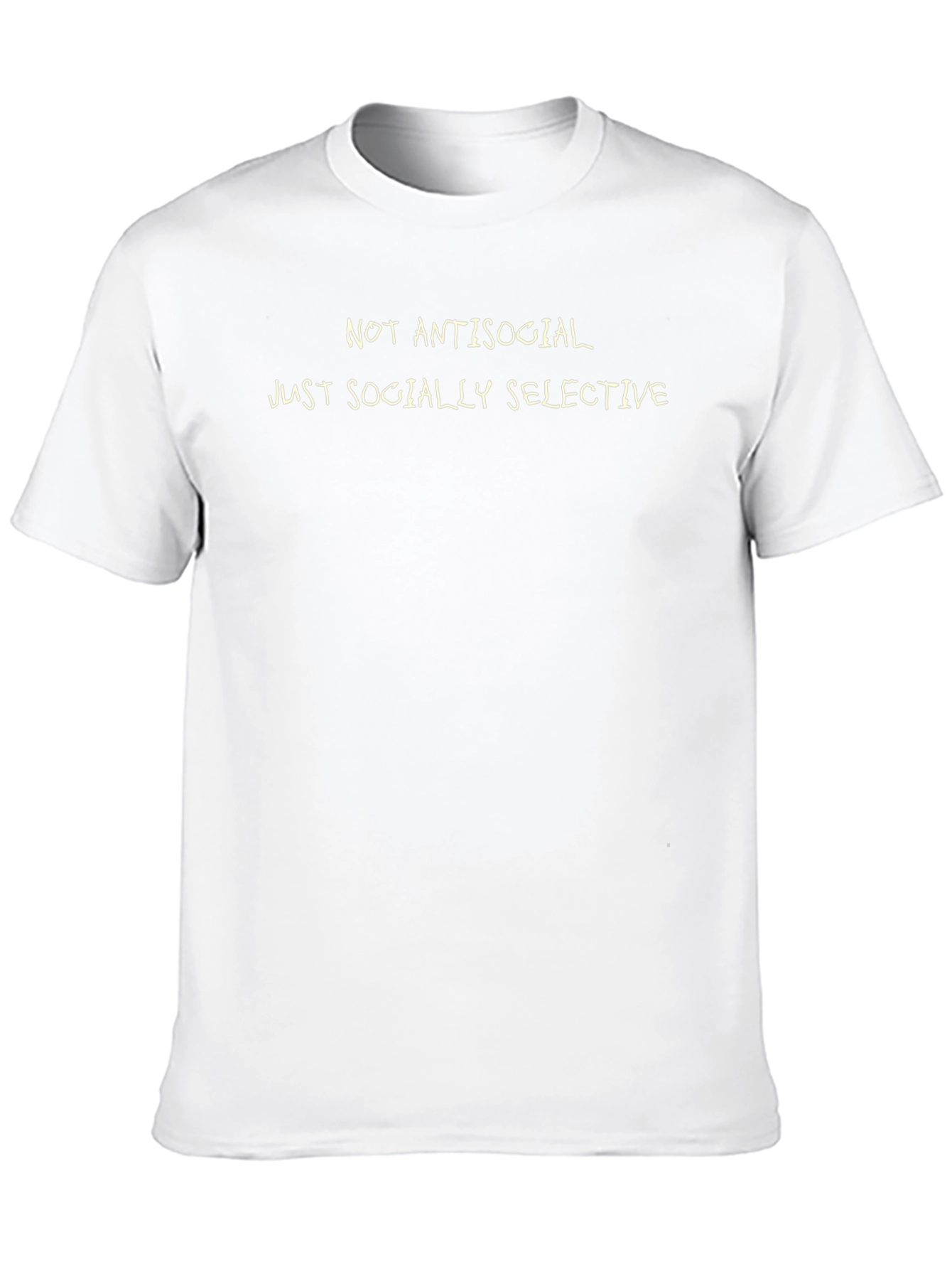 Black Not Antisocial Socially Selective Black T-Shirt view 10