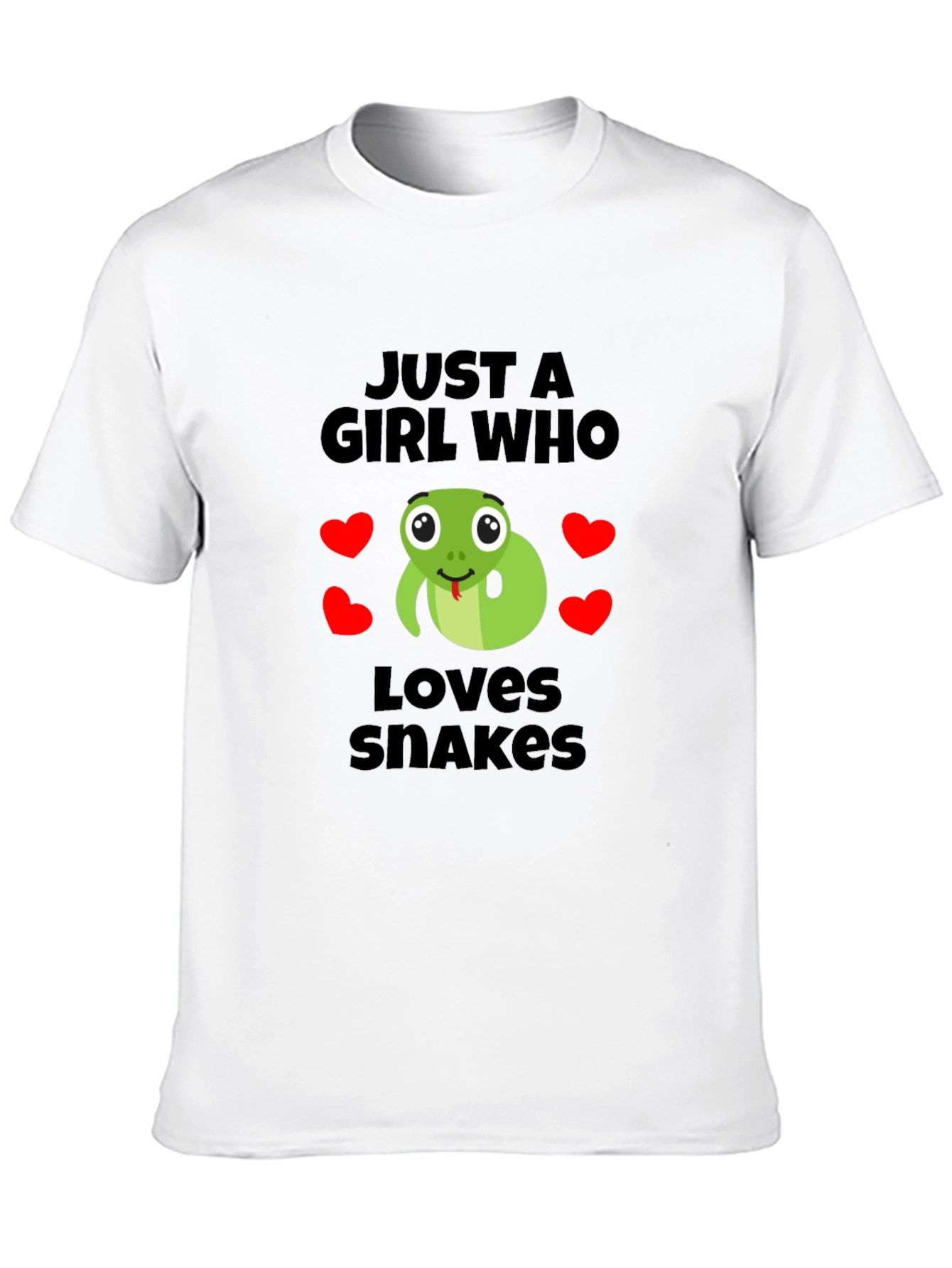 Black Just a Girl Who Loves Snakes T-Shirt view 10