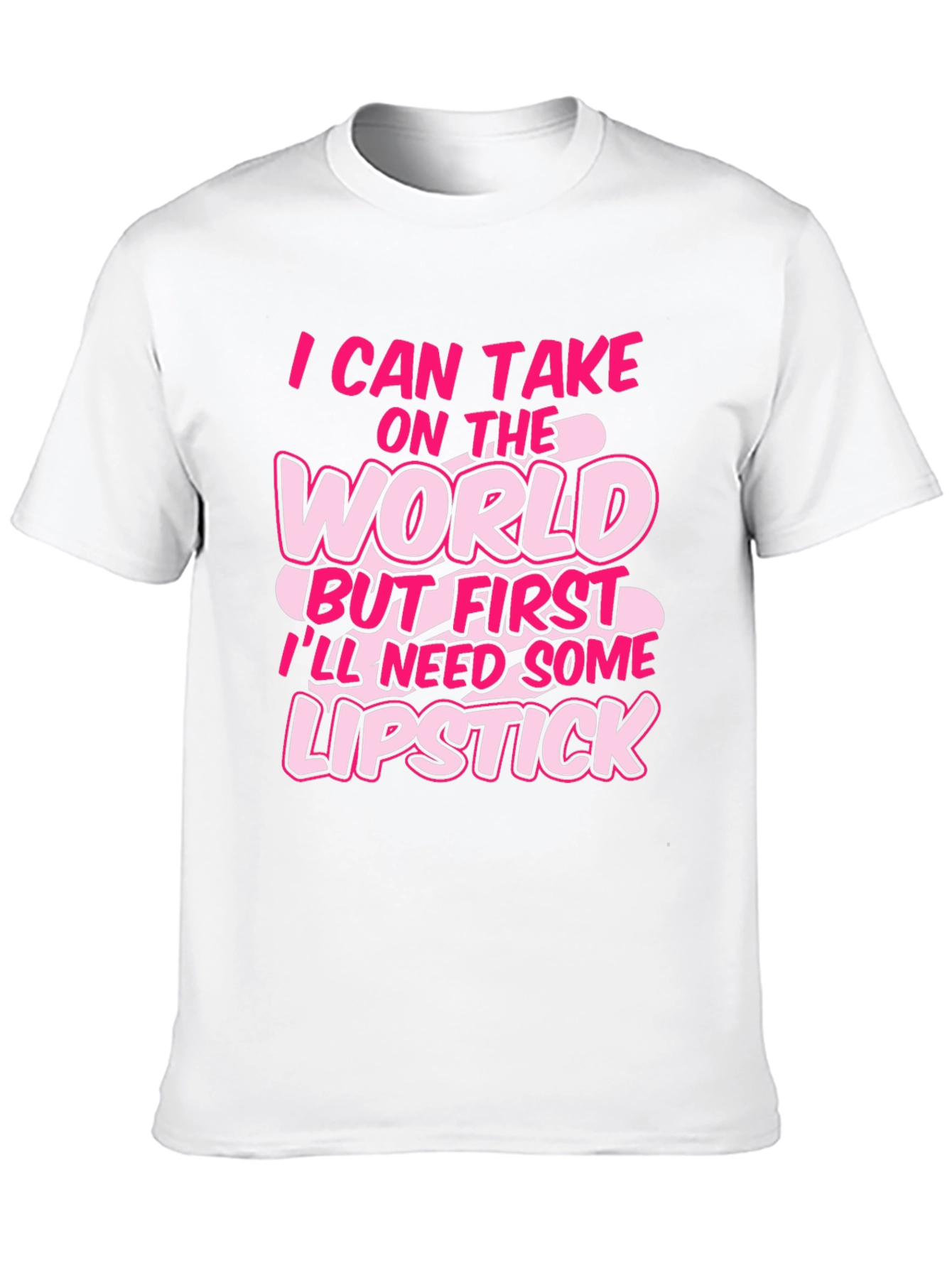 Black I Can Take on the World Lipstick Black Graphic Tee view 10