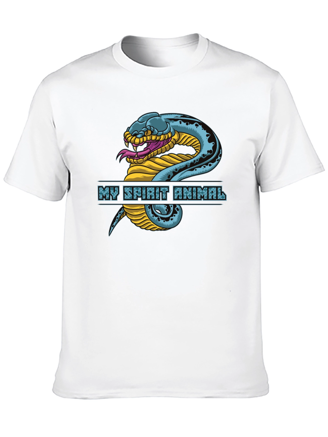 Black My Spirit Animal Snake Graphic T-Shirt view 10