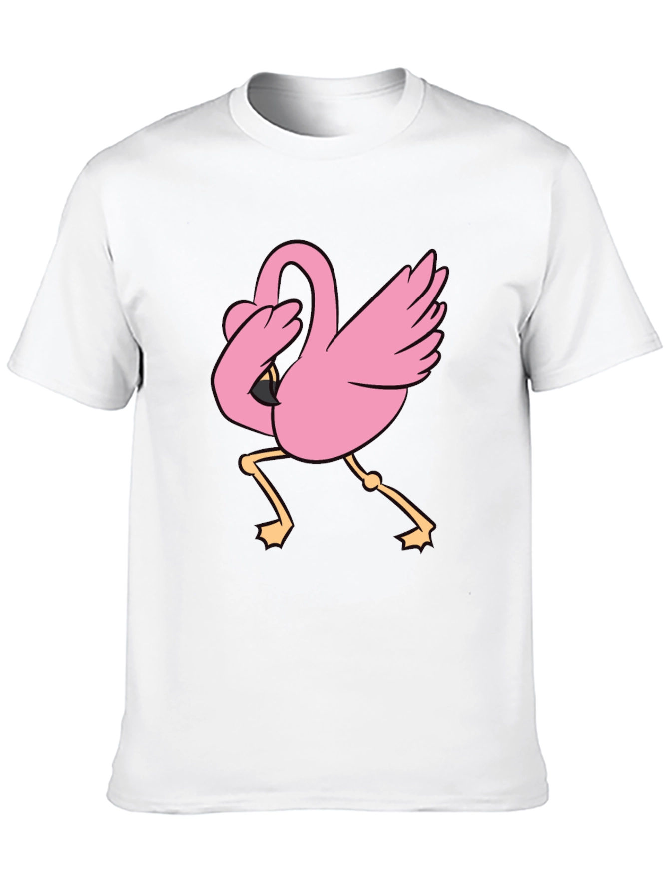 Black Dabbing Flamingo Black T-Shirt view 10