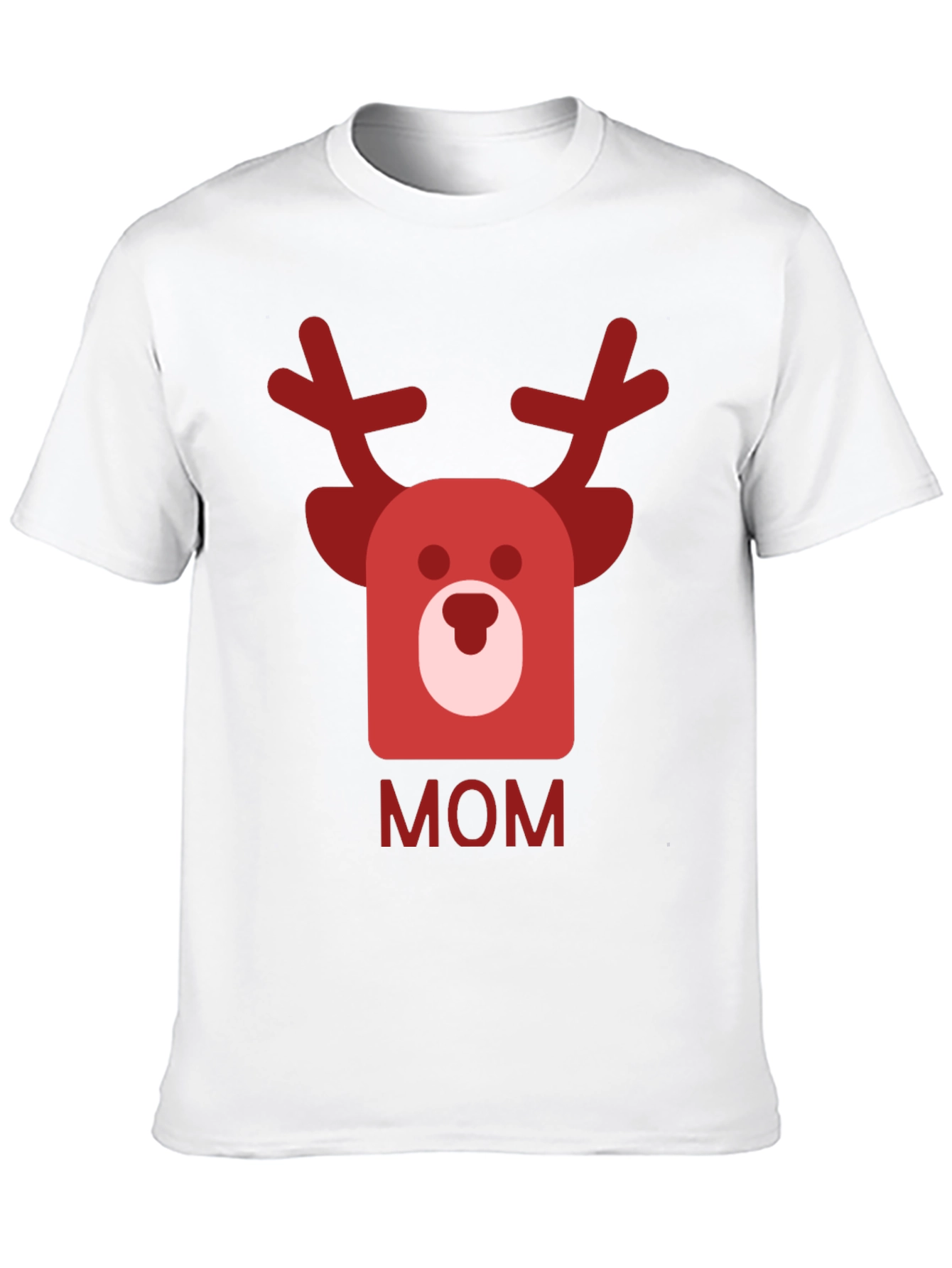 Black Festive Mom Reindeer Graphic Tee - Black view 10