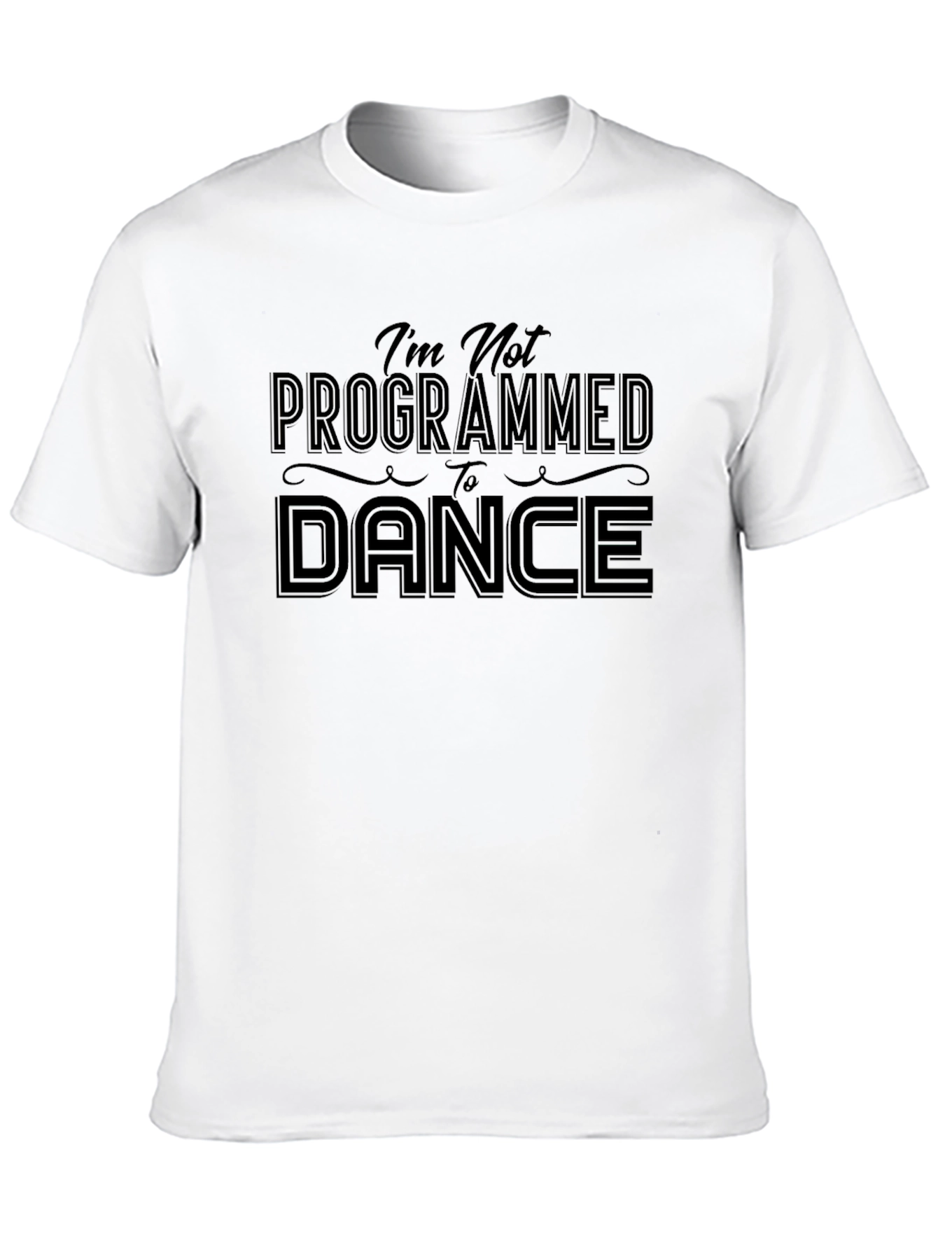 Black I'm Not Programmed to Dance Graphic Tee view 10