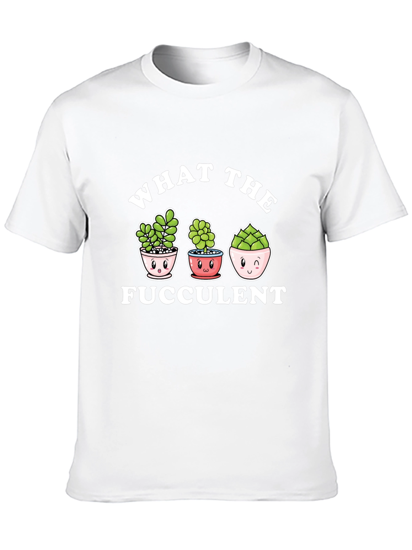 Black What the Fucculent Funny T-Shirt view 10