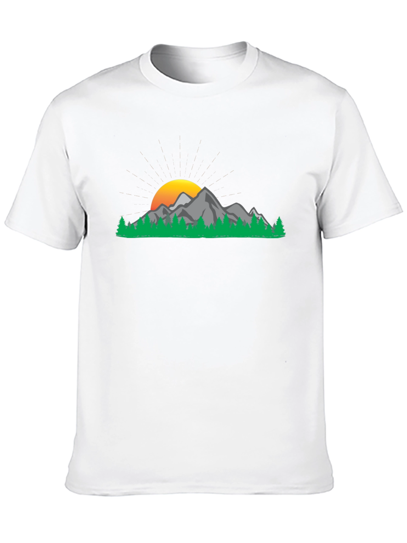 Black Mountain Sunset Graphic Tee - Nature Inspired Casual Wear view 10