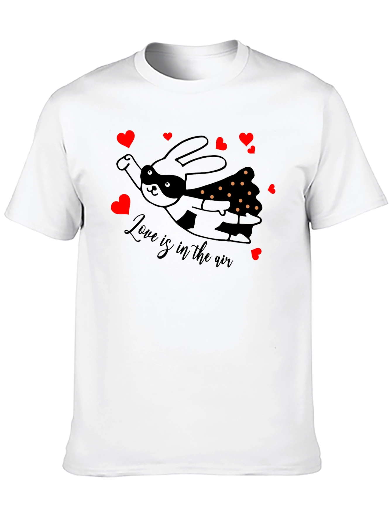 Black Love is in the Air Valentine's Bunny T-Shirt view 10