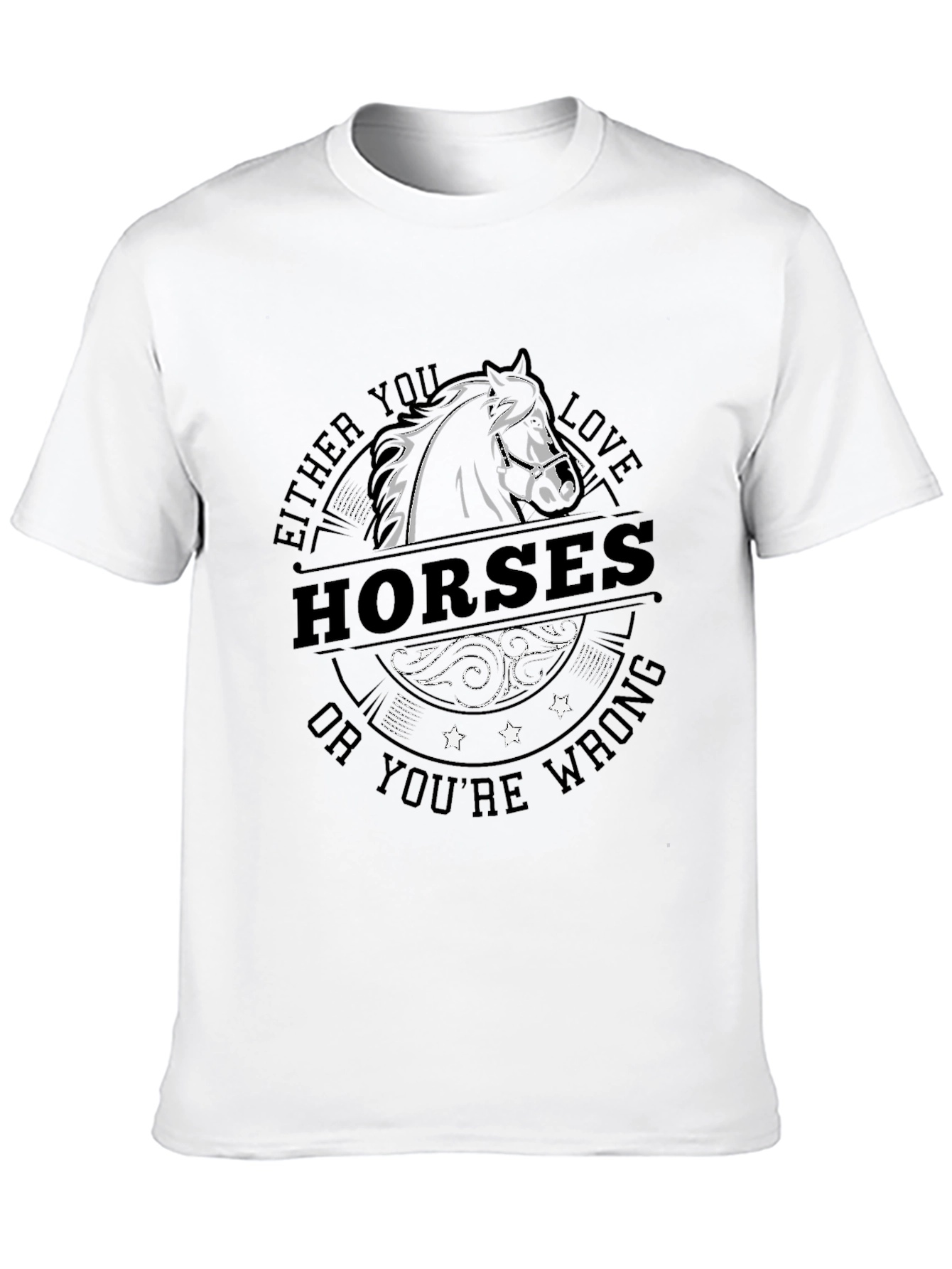 Black Horse Lover T-Shirt - Horses or Wrong! view 10