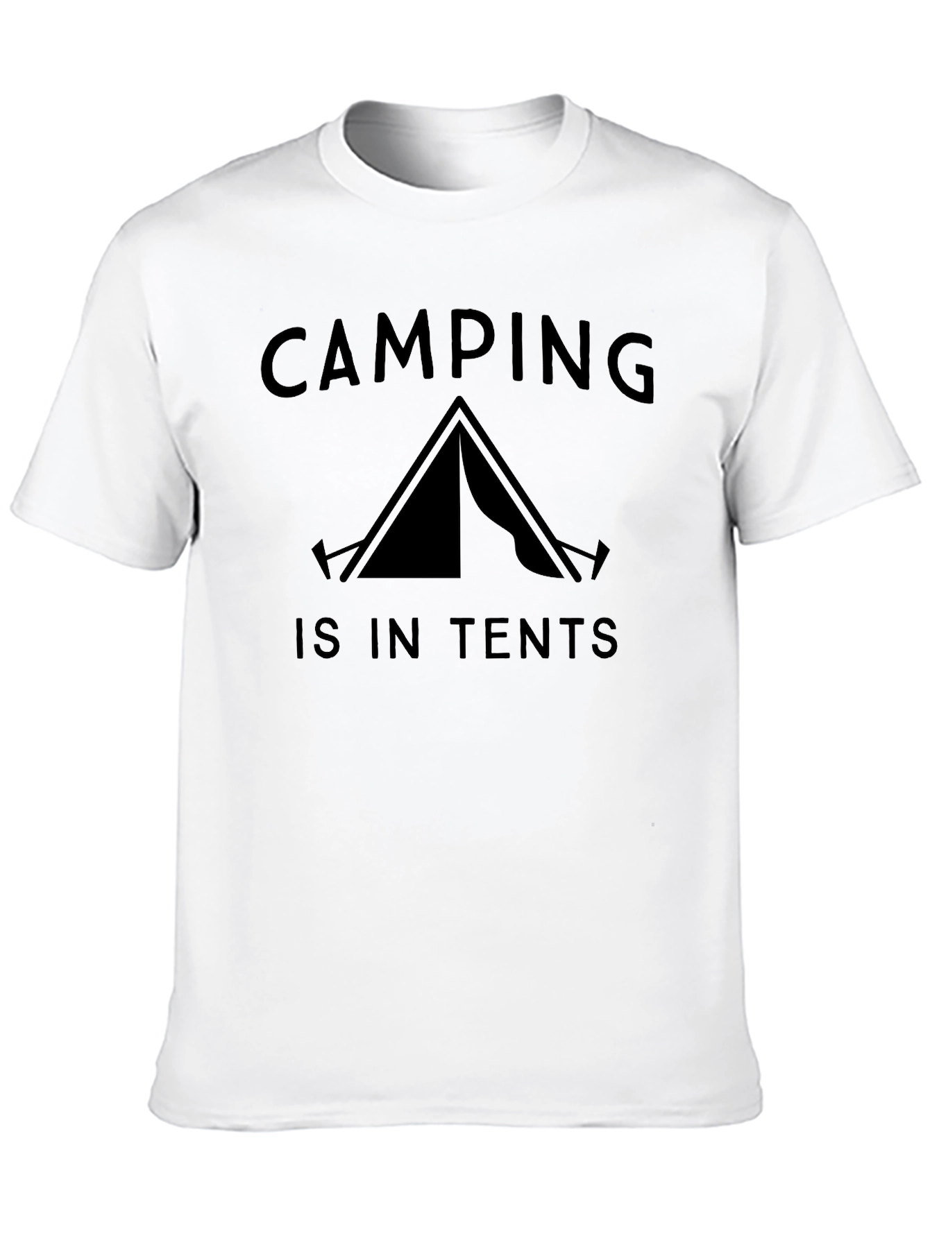 Black Camping is in Tents Black Graphic Tee view 10