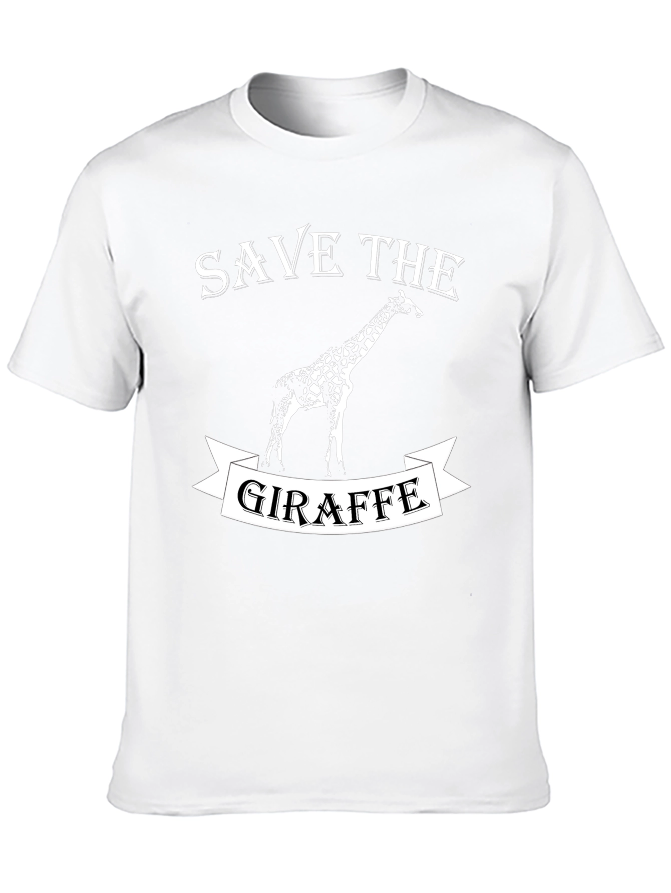 Black Save the Giraffe Graphic Tee - Animal Lover Shirt view 10