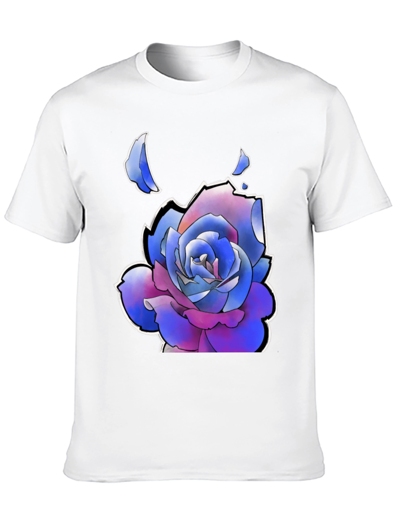 Black Rose Graphic T-Shirt - Black Casual Tee view 10