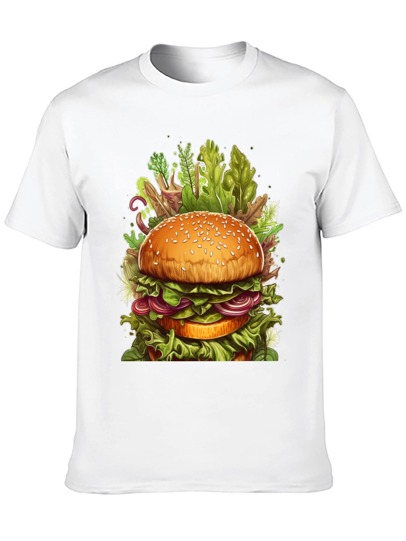 Black Burger Graphic Tee - Unique Foodie Design view 10