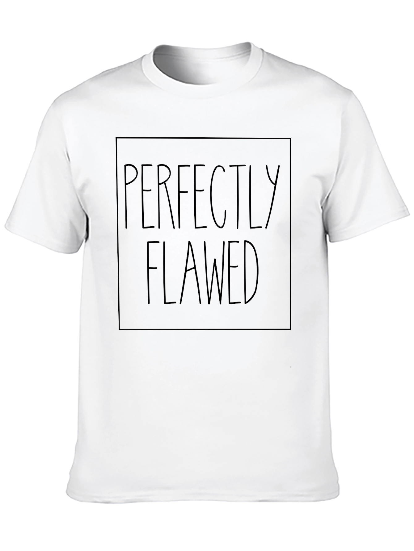 Black Perfectly Flawed Graphic T-Shirt - Men's Black Tee view 10