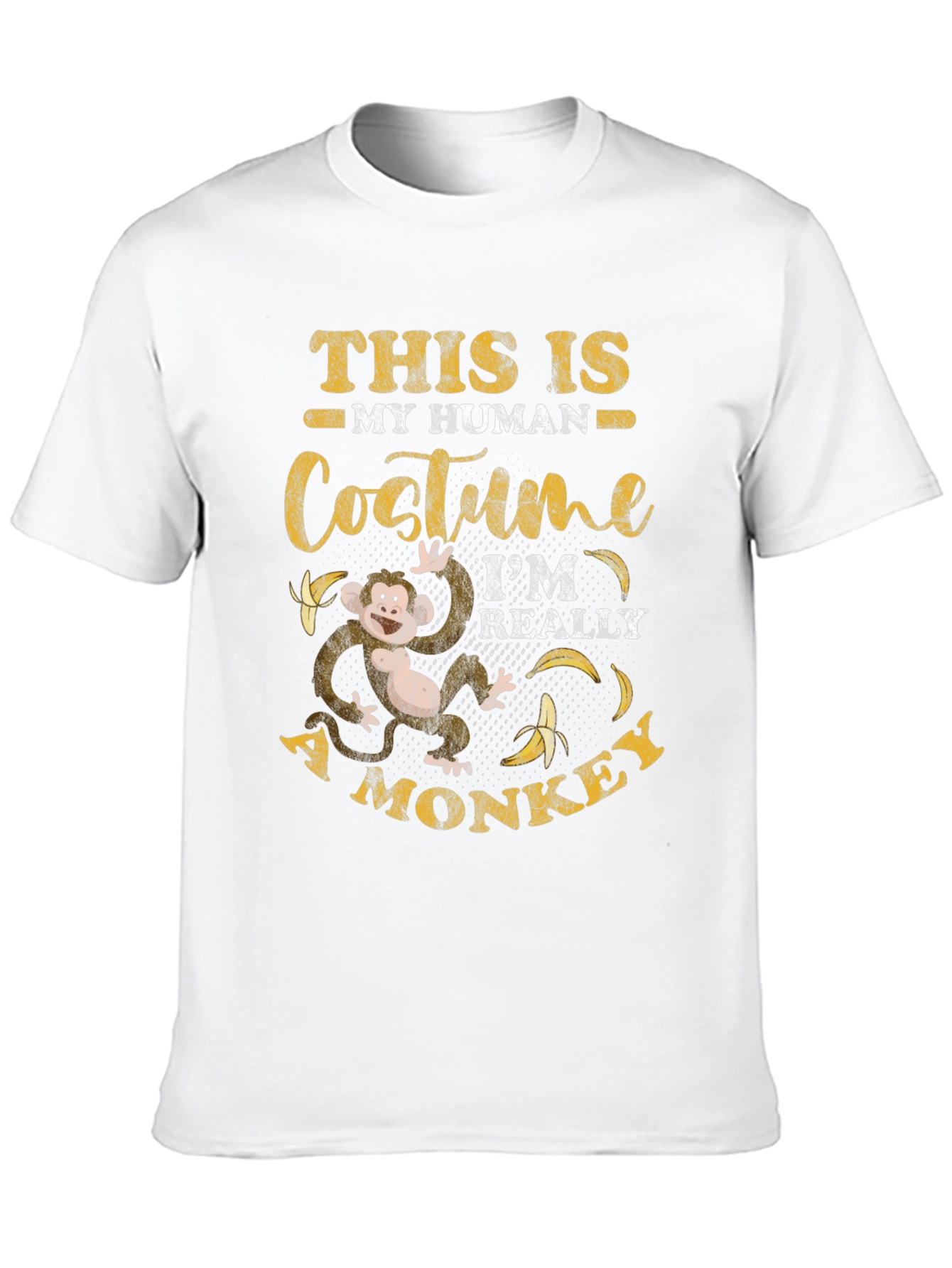 Black Funny Monkey Human Costume T-Shirt view 10