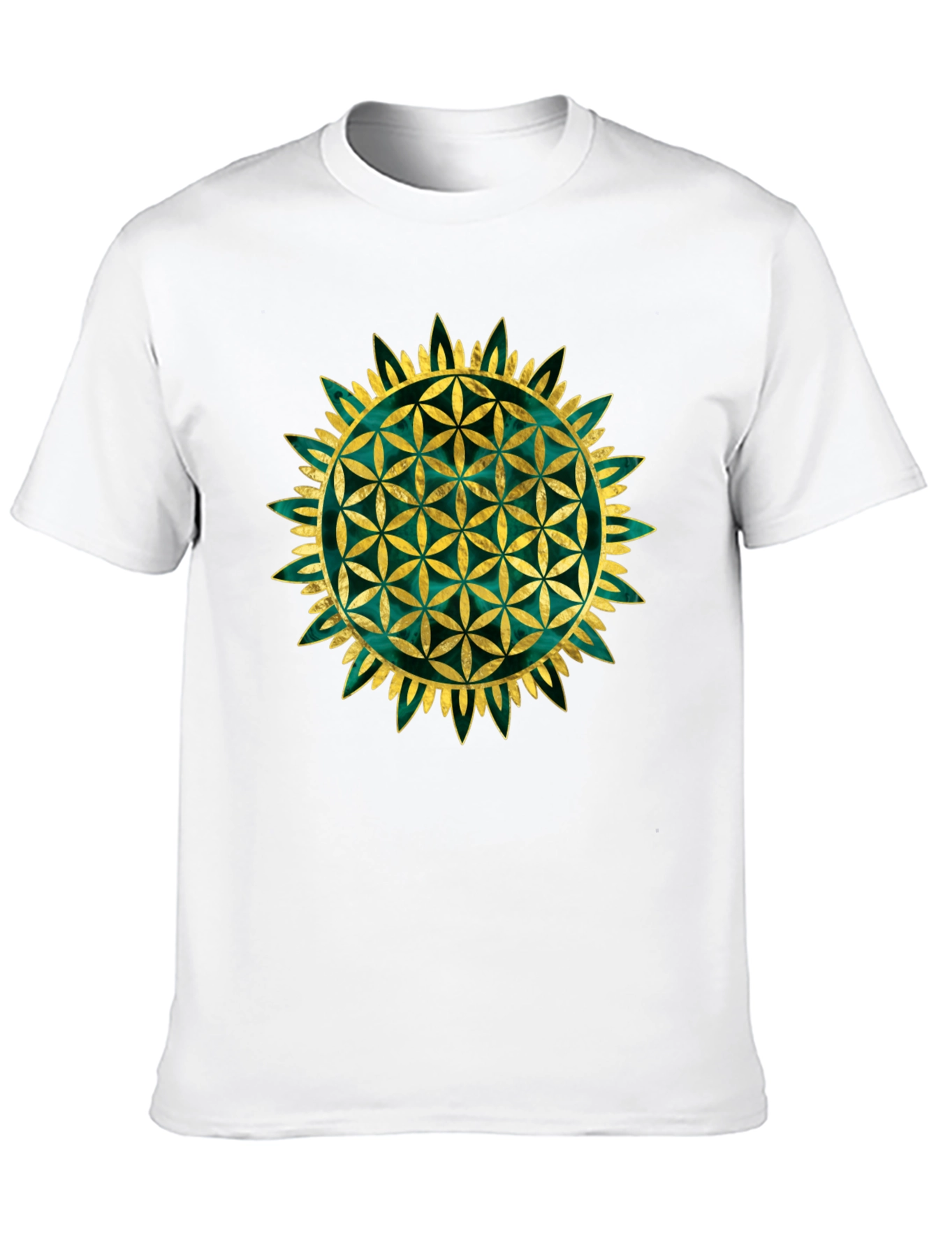 Black Flower of Life Graphic Tee - Sacred Geometry Shirt view 10