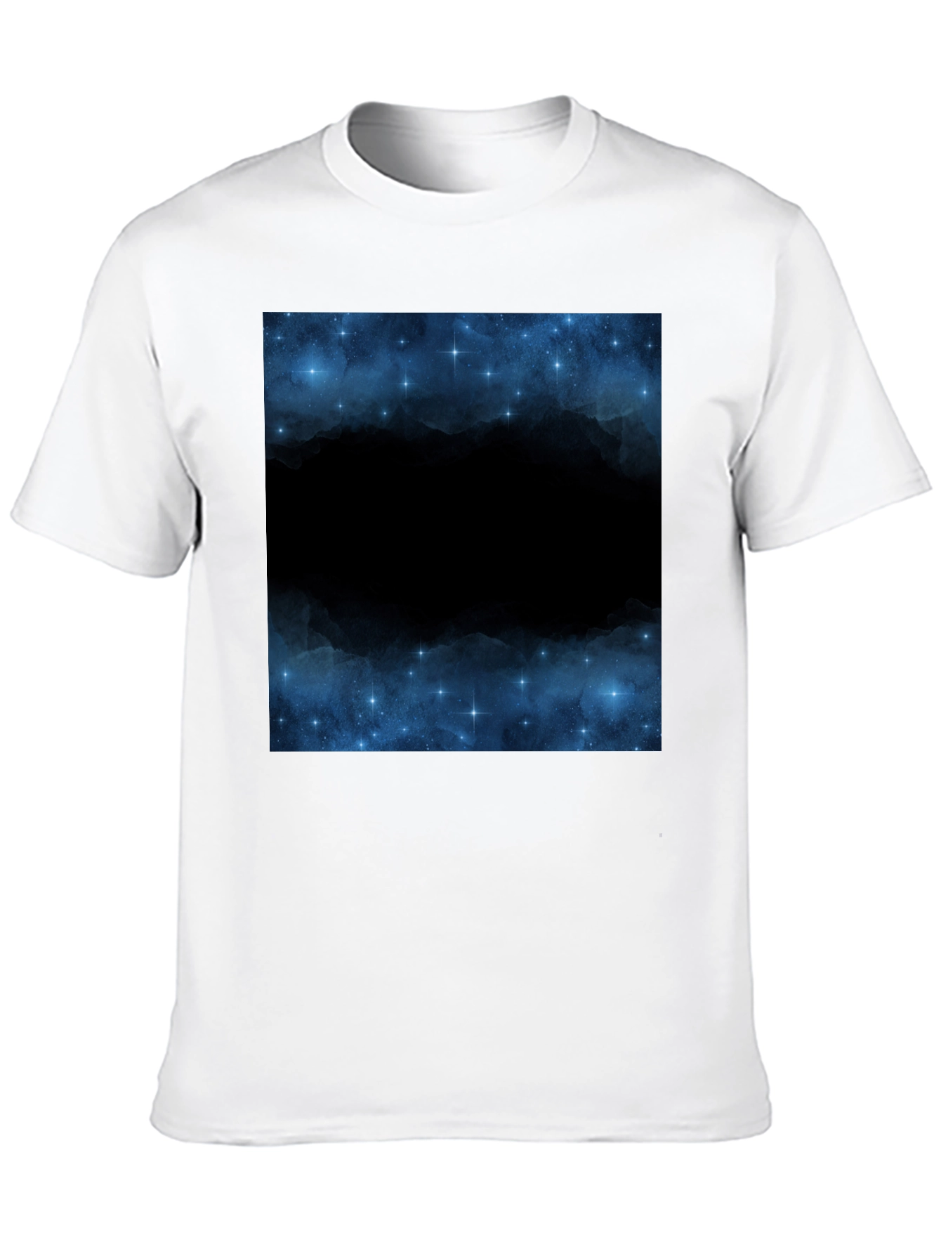Black Nebula Graphic Print Crew Neck T-Shirt view 10