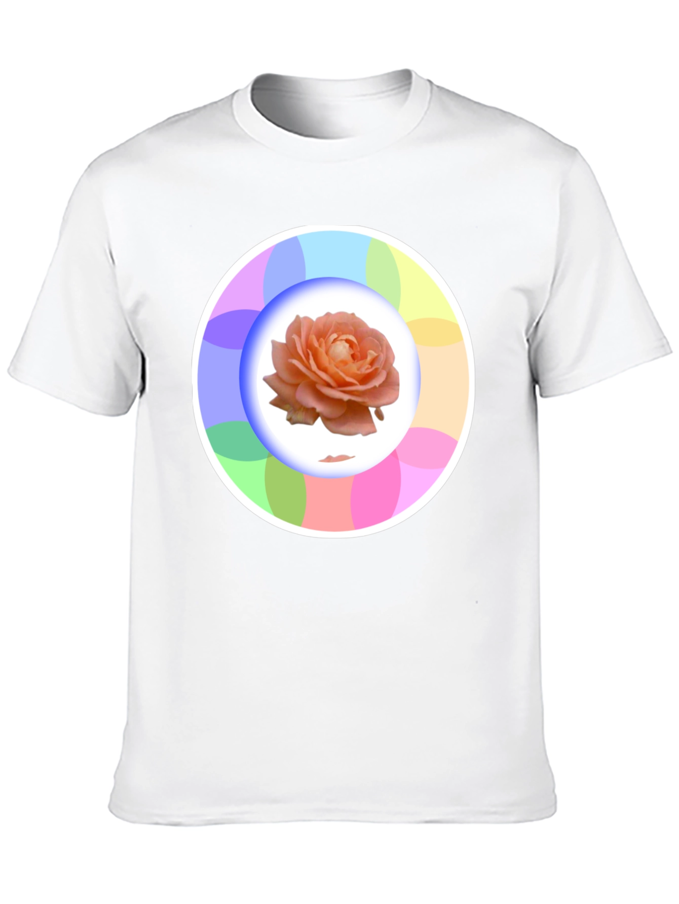 Black Rose Circle Graphic Black T-Shirt view 10