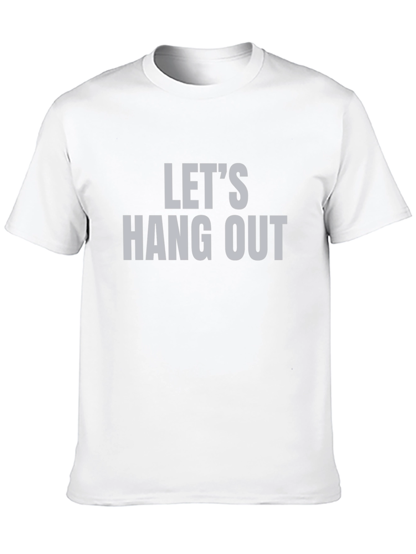 Black Let's Hang Out Graphic Tee - Trendy Casual Top view 10