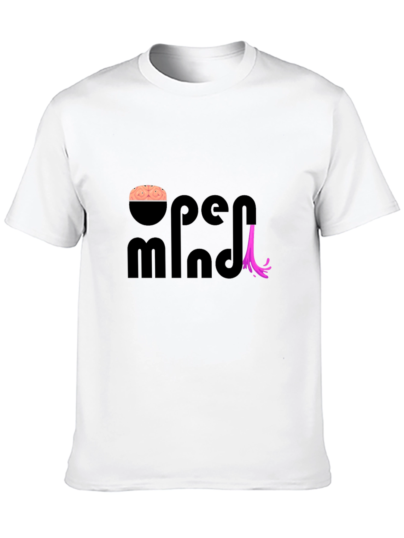 Black Open Mind T-Shirt - Creative Brain Design view 10