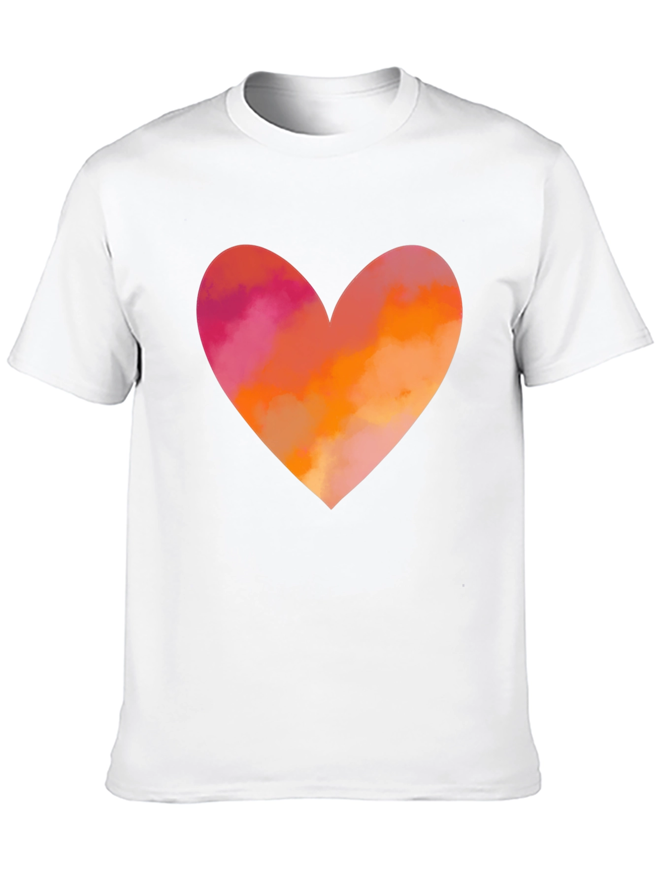 Black Heart Graphic T-Shirt - Black Cotton Blend Casual Tee view 10