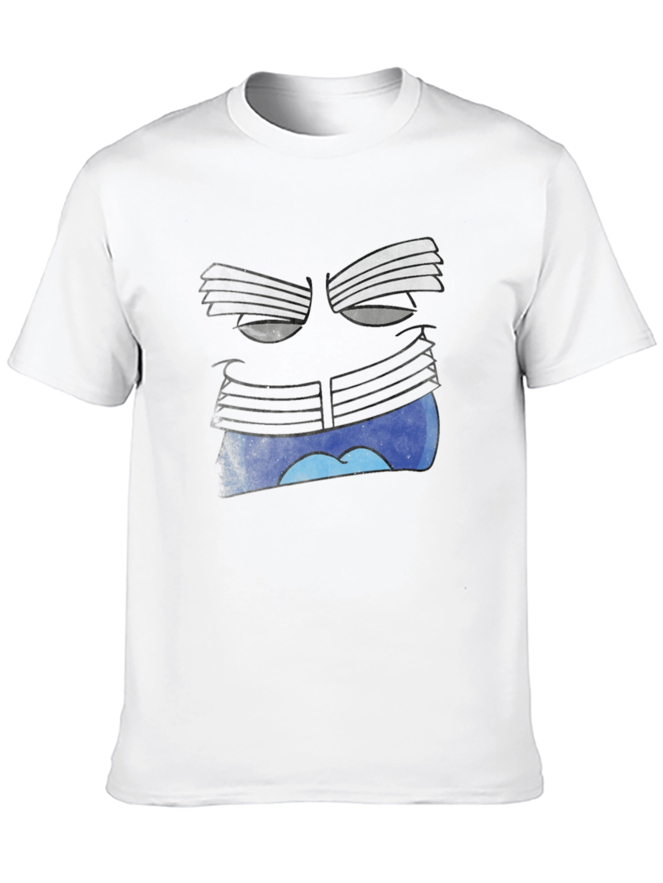 Surreal Face Graphic Black T-Shirt - 10