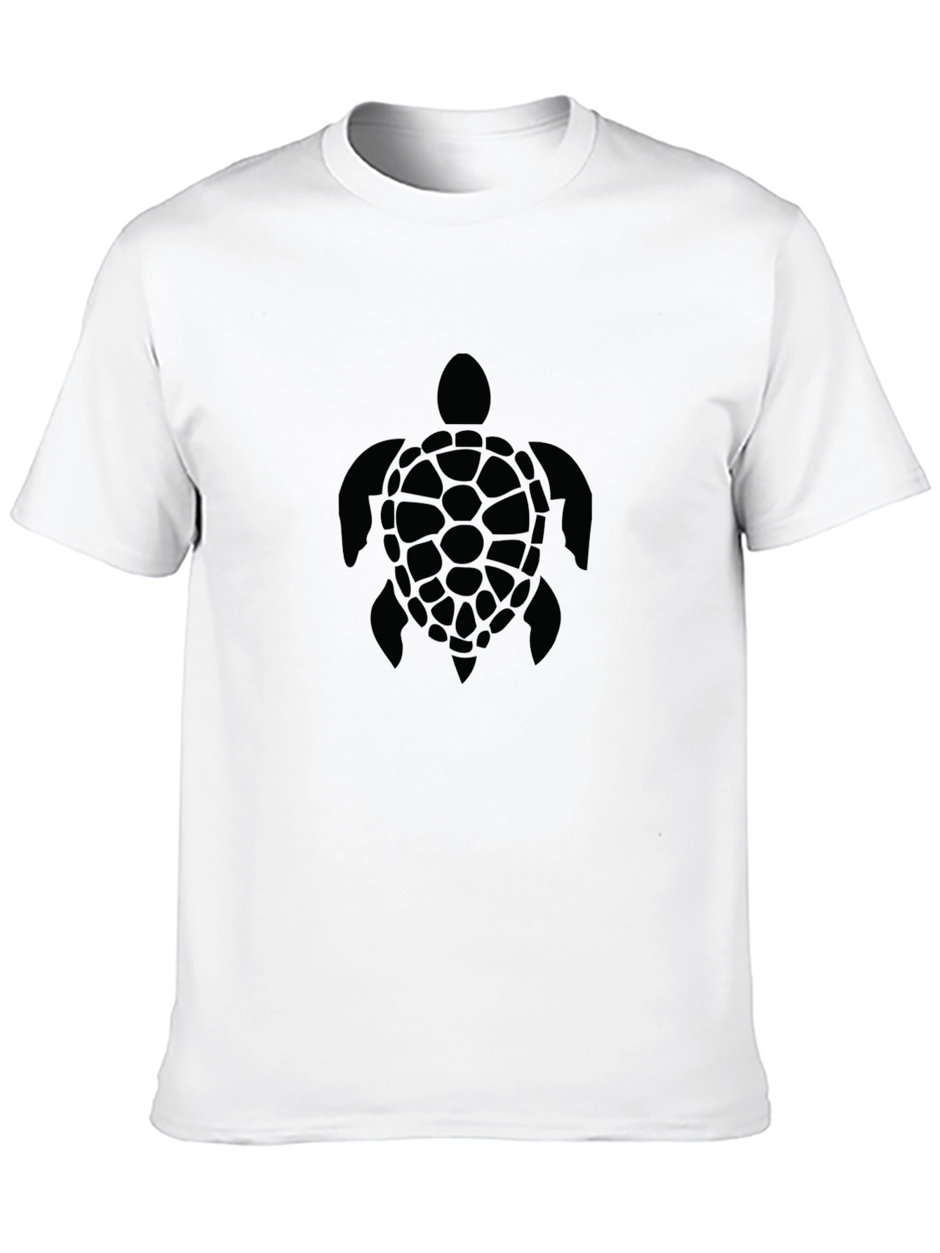 Black Men's Black Turtle Graphic T-Shirt view 10