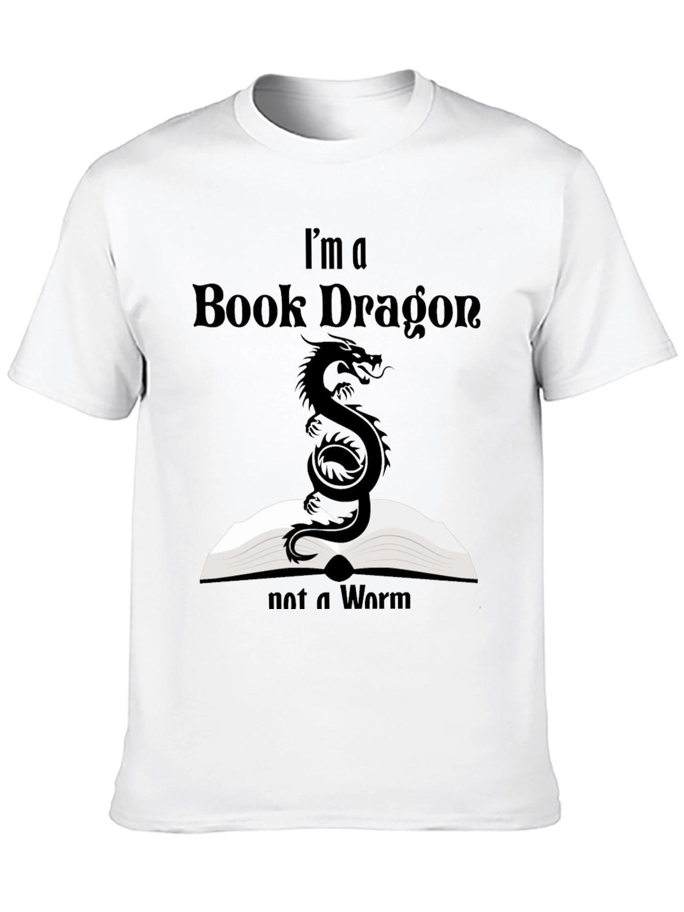 Black Book Dragon T-Shirt - Reading Lover's Tee view 10