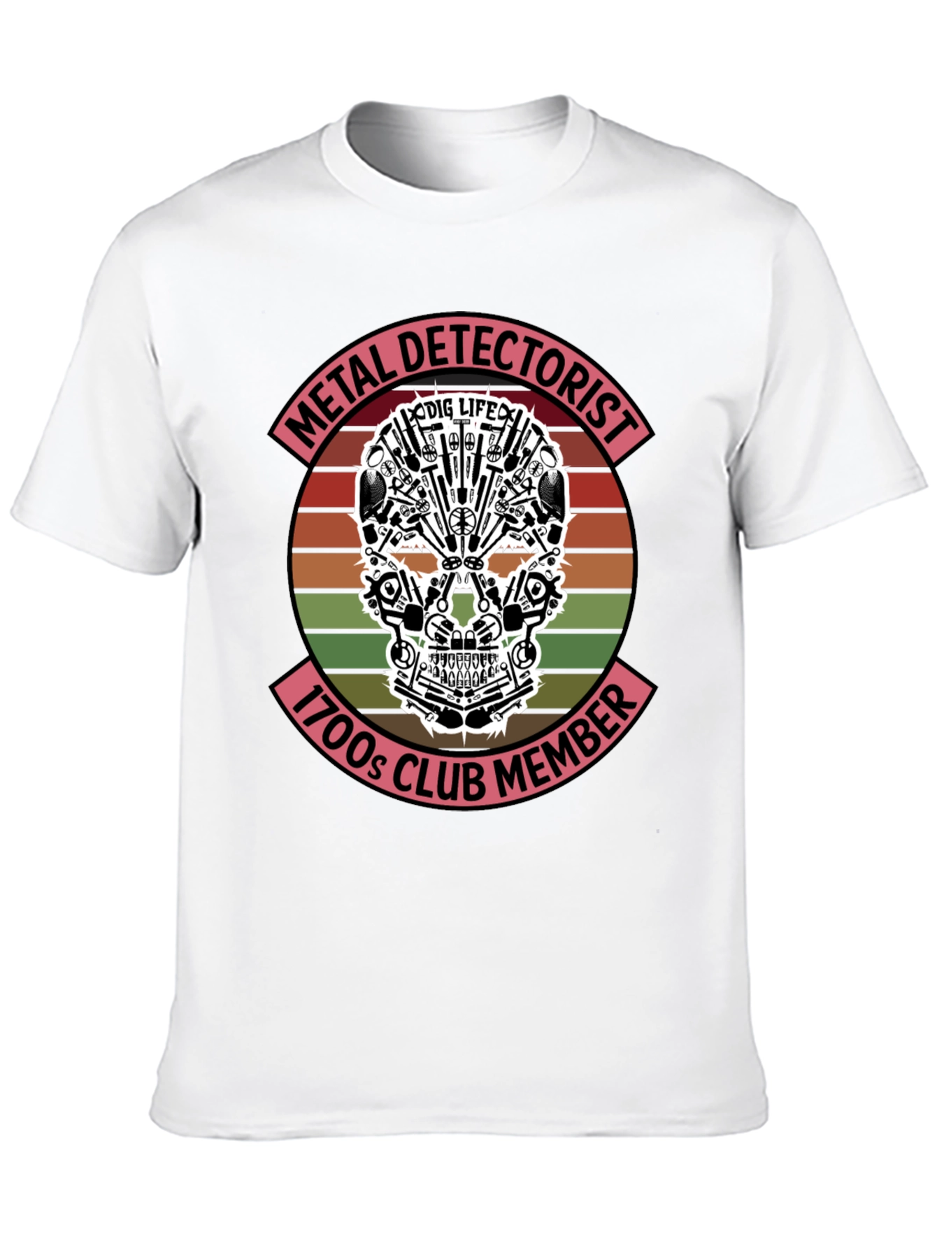 Black Metal Detectorist T-Shirt: 1700s Club Member view 10