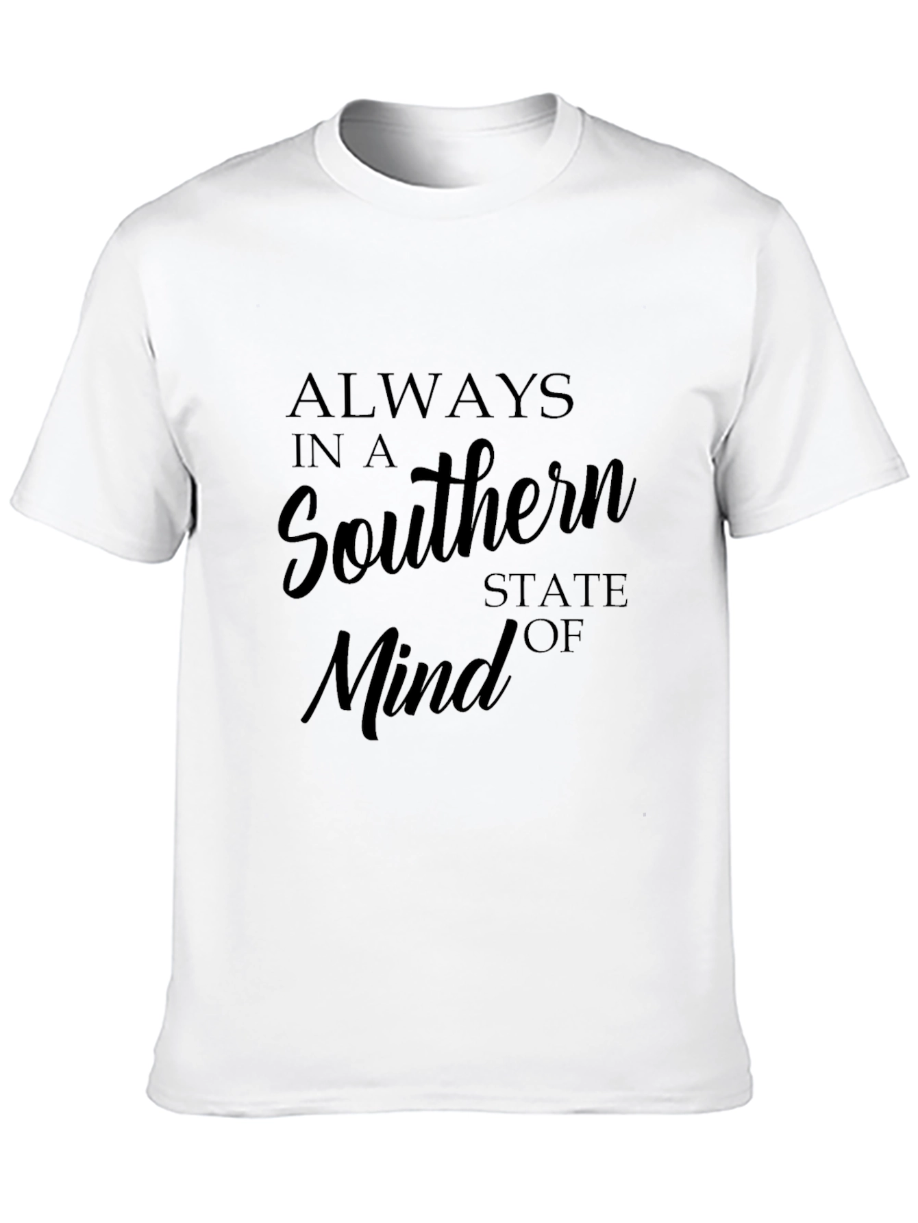 Black Southern State of Mind T-Shirt - Stylish Black Tee view 10