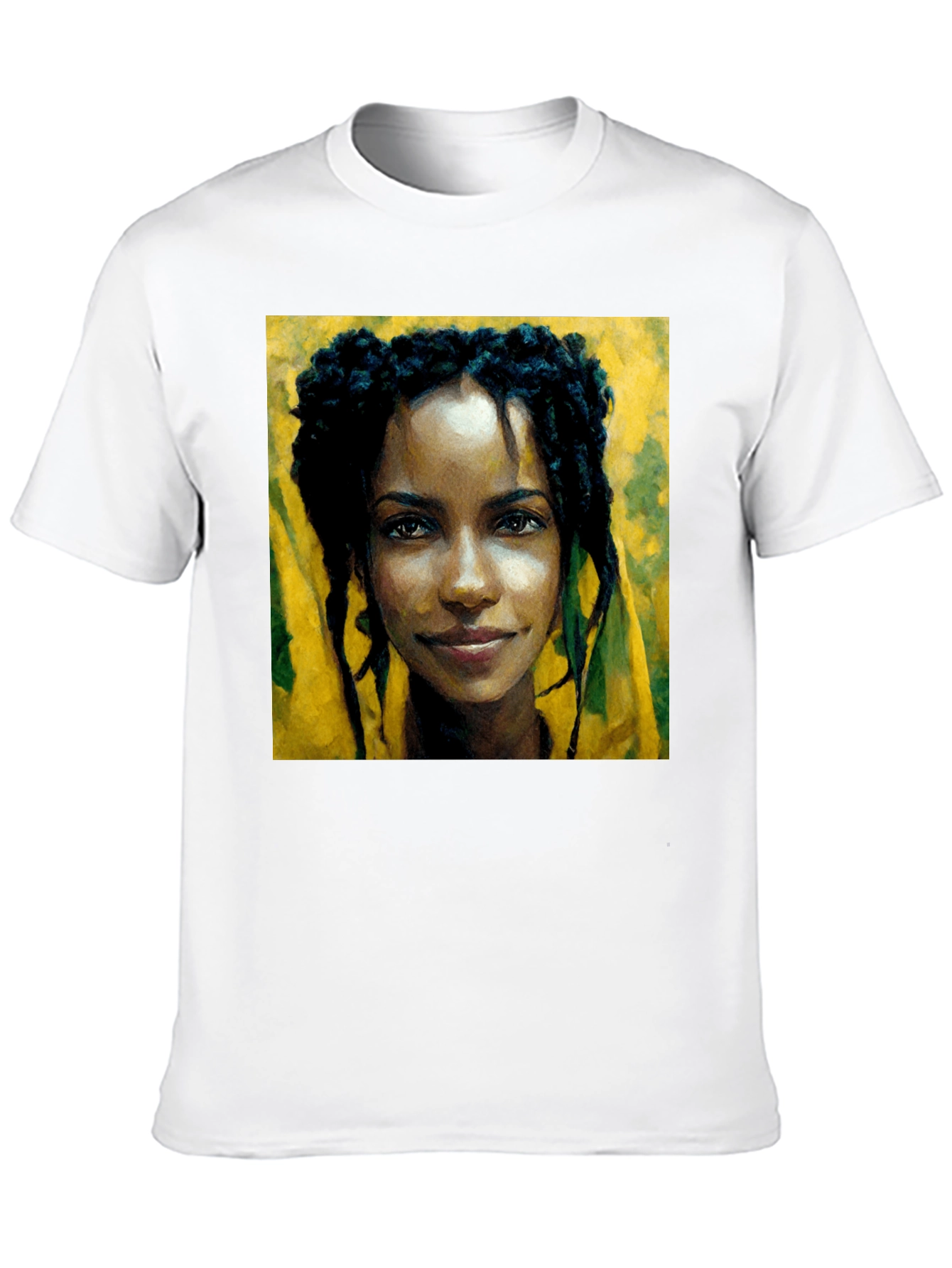Black Portrait Tee: Woman with Dreadlocks view 10