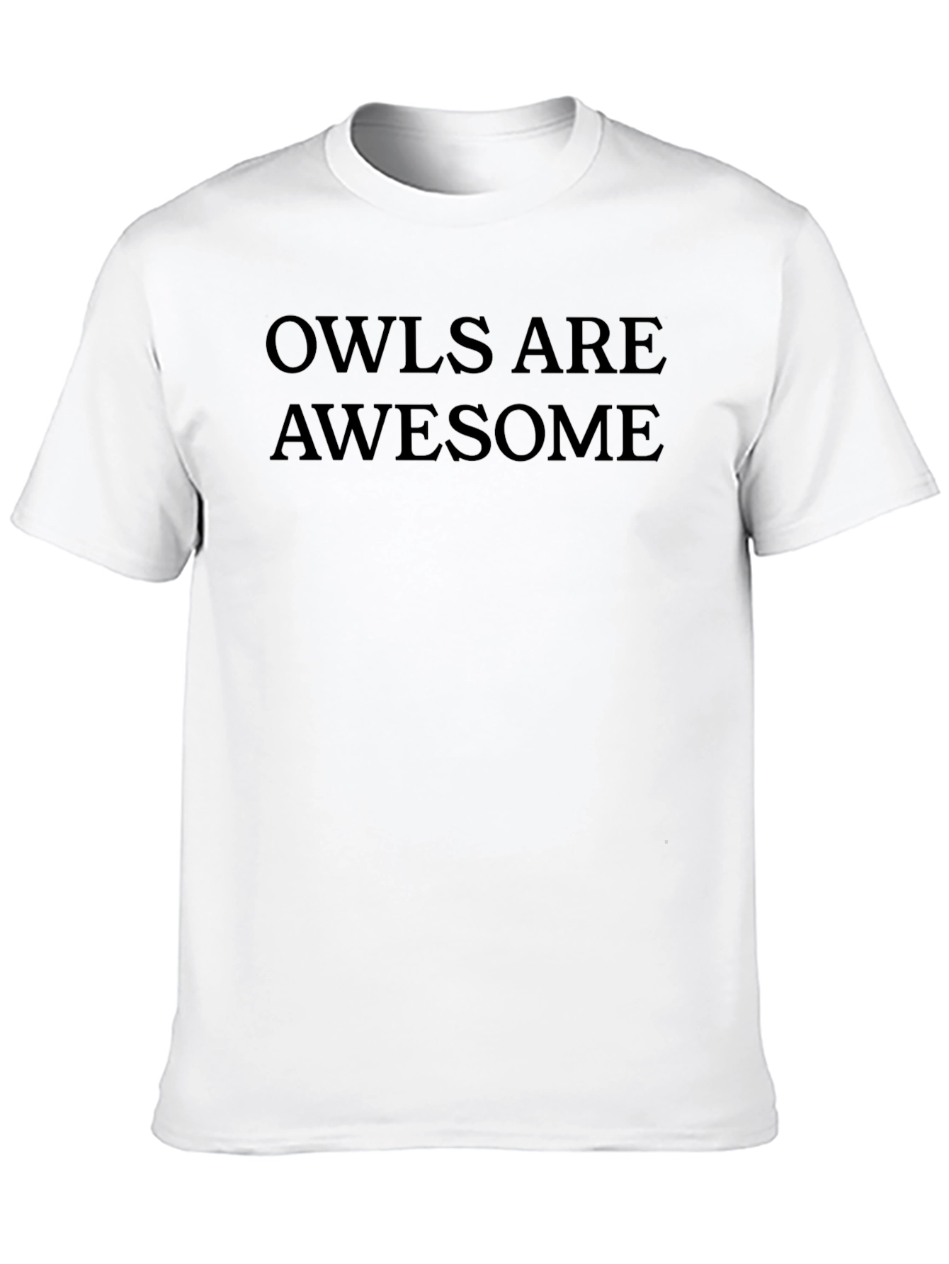 Black Owls Are Awesome Graphic Tee - Black Cotton T-Shirt view 10