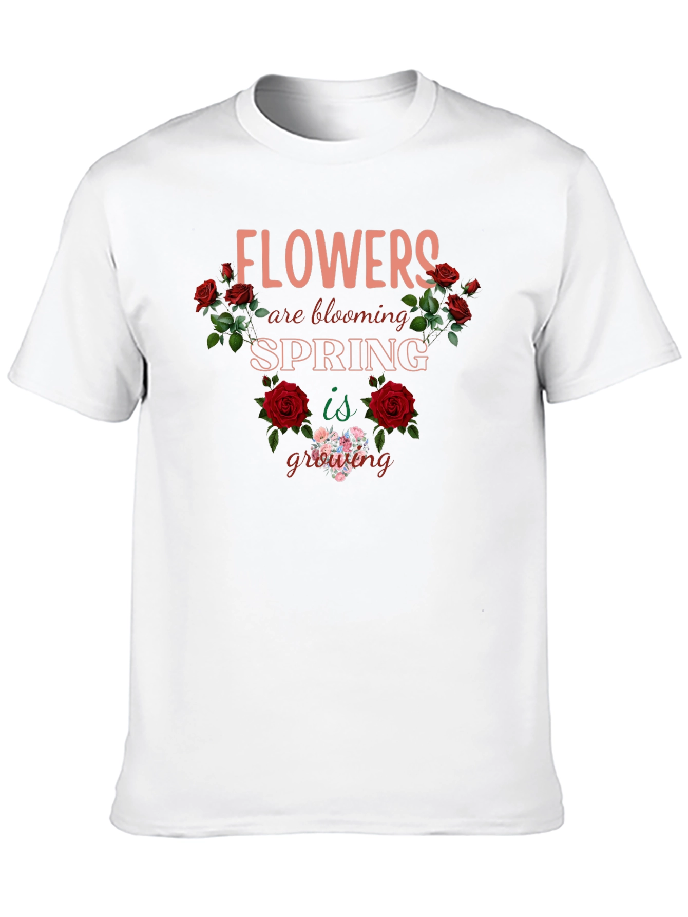 Black Flowers are Blooming Spring is Growing T-shirt view 10