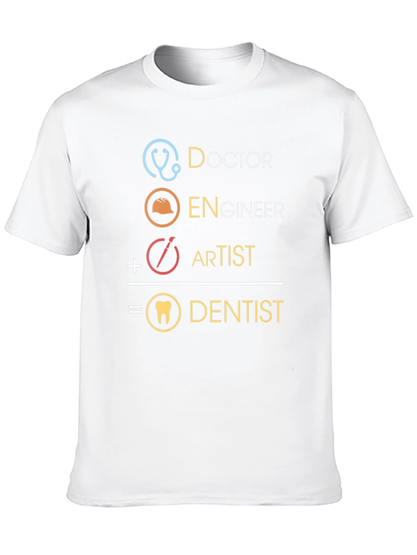 Black Doctor, Engineer, Artist = Dentist Funny Graphic Tee view 10