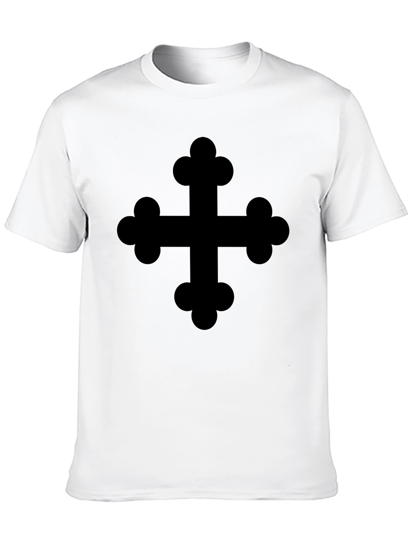Black Black T-Shirt with Cross Design view 10