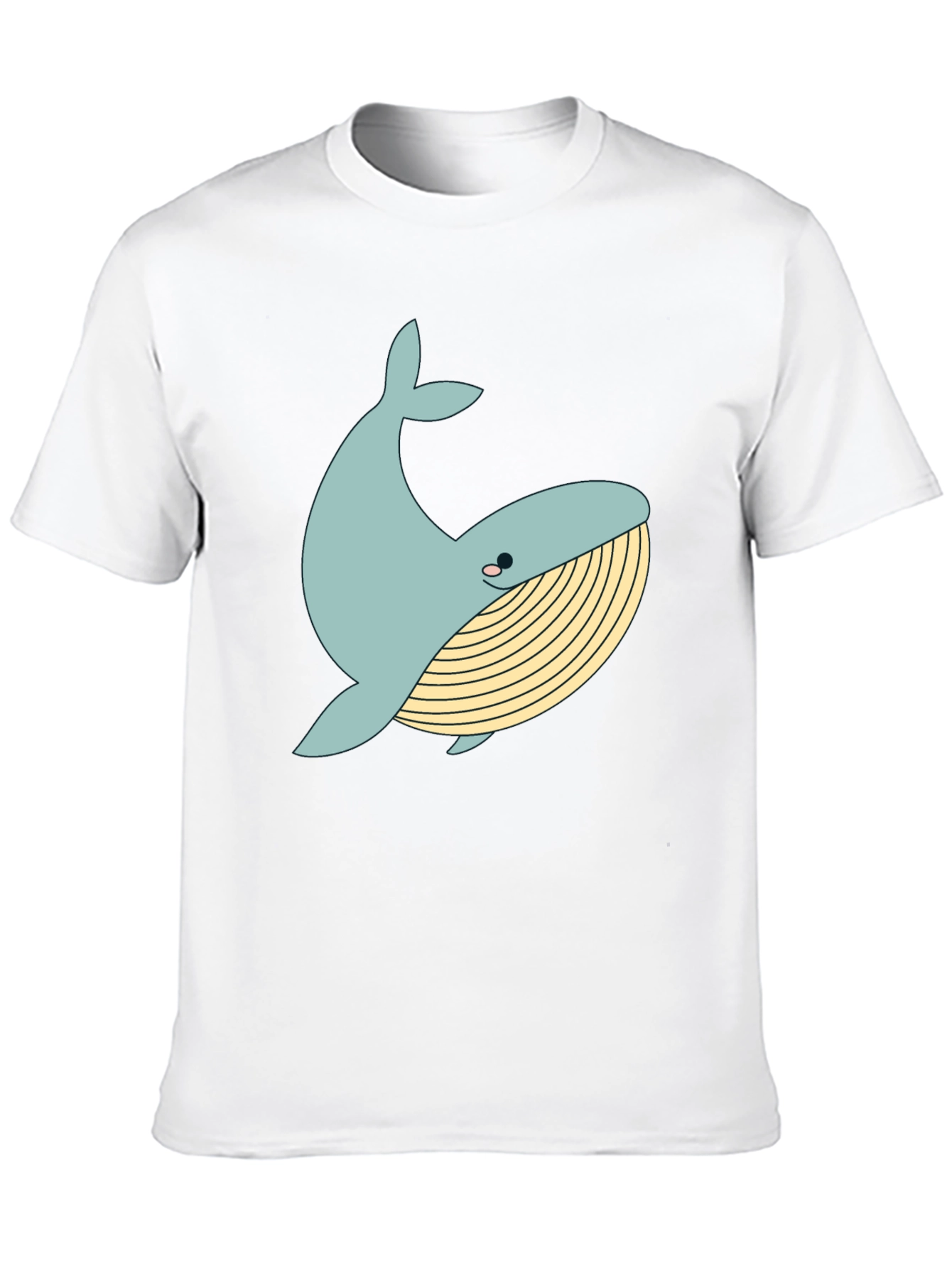 Black Whimsical Whale Graphic Tee - Black Cotton Blend view 10