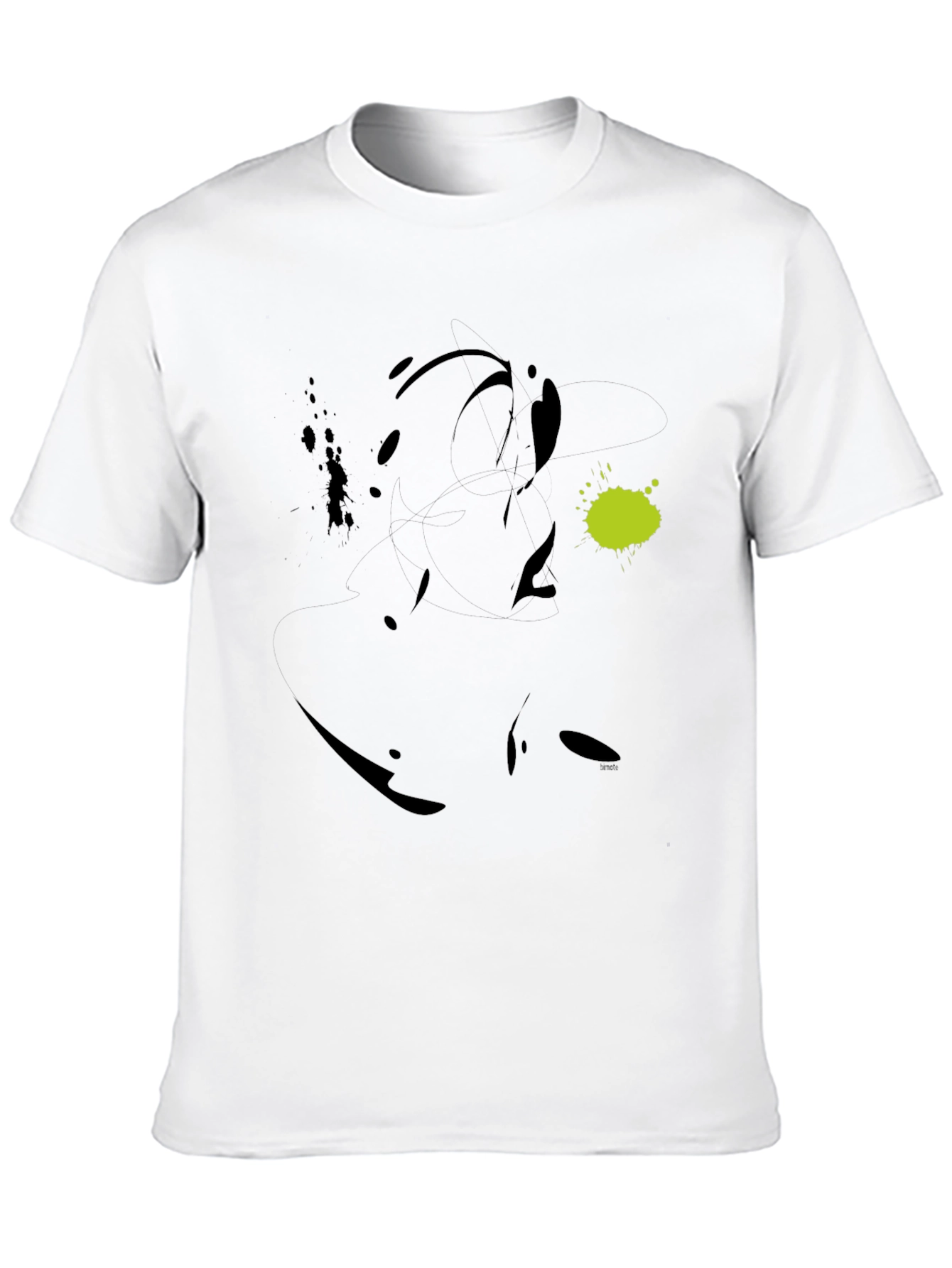 Black Abstract Graphic Print Men's Black T-Shirt view 10