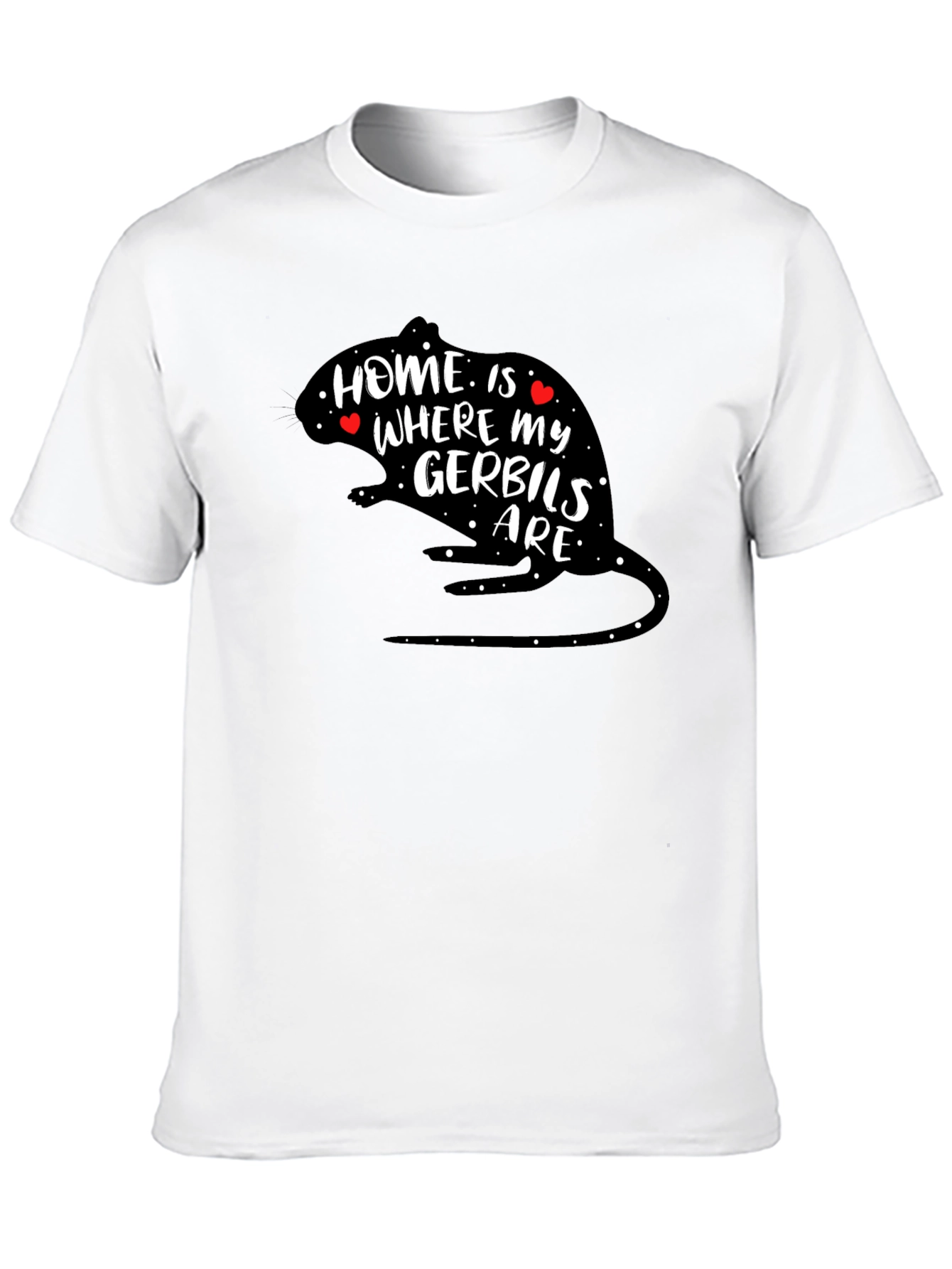 Black Home is Where My Gerbils Are T-Shirt view 10