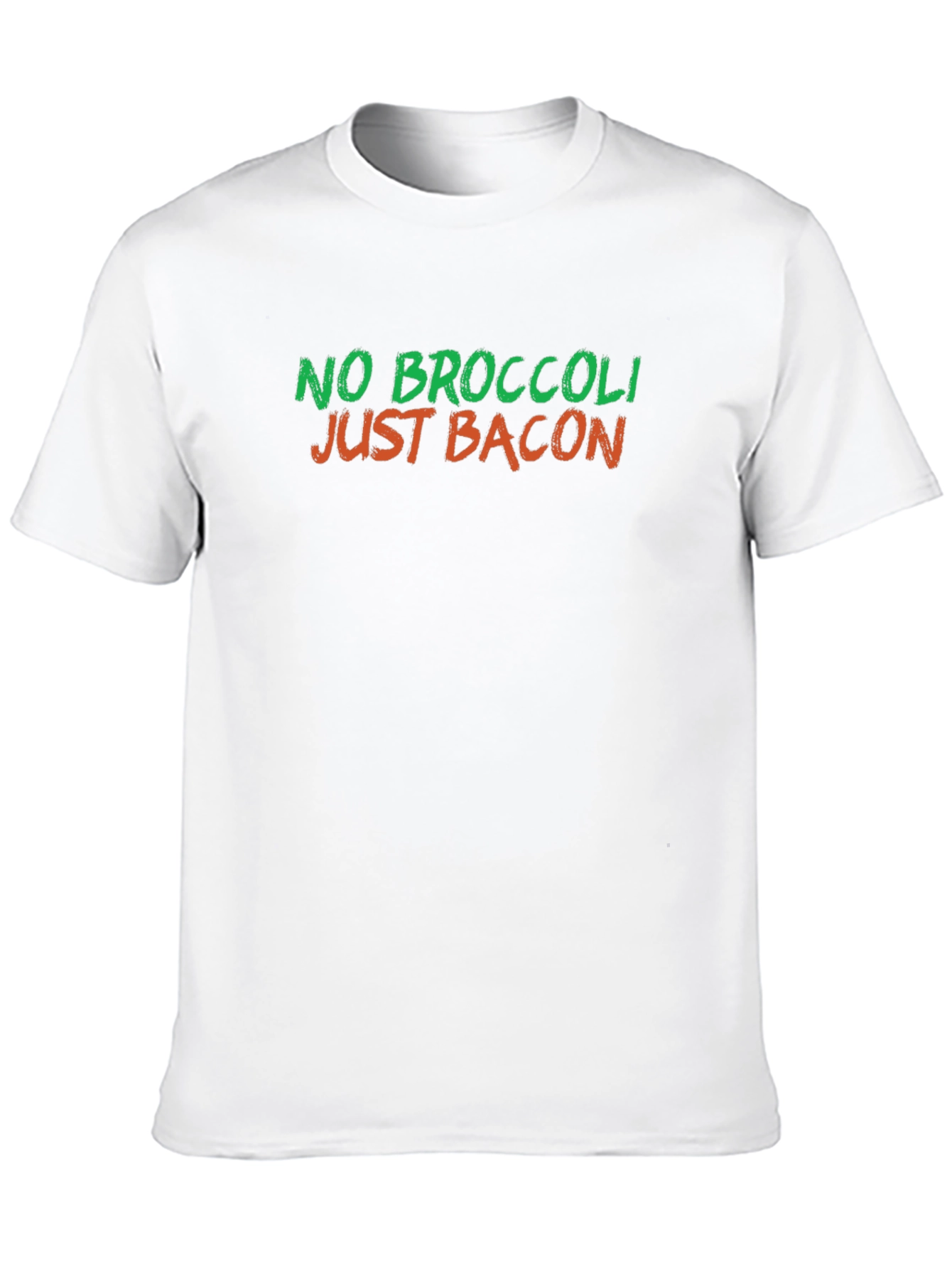 Black No Broccoli Just Bacon Graphic T-Shirt view 10