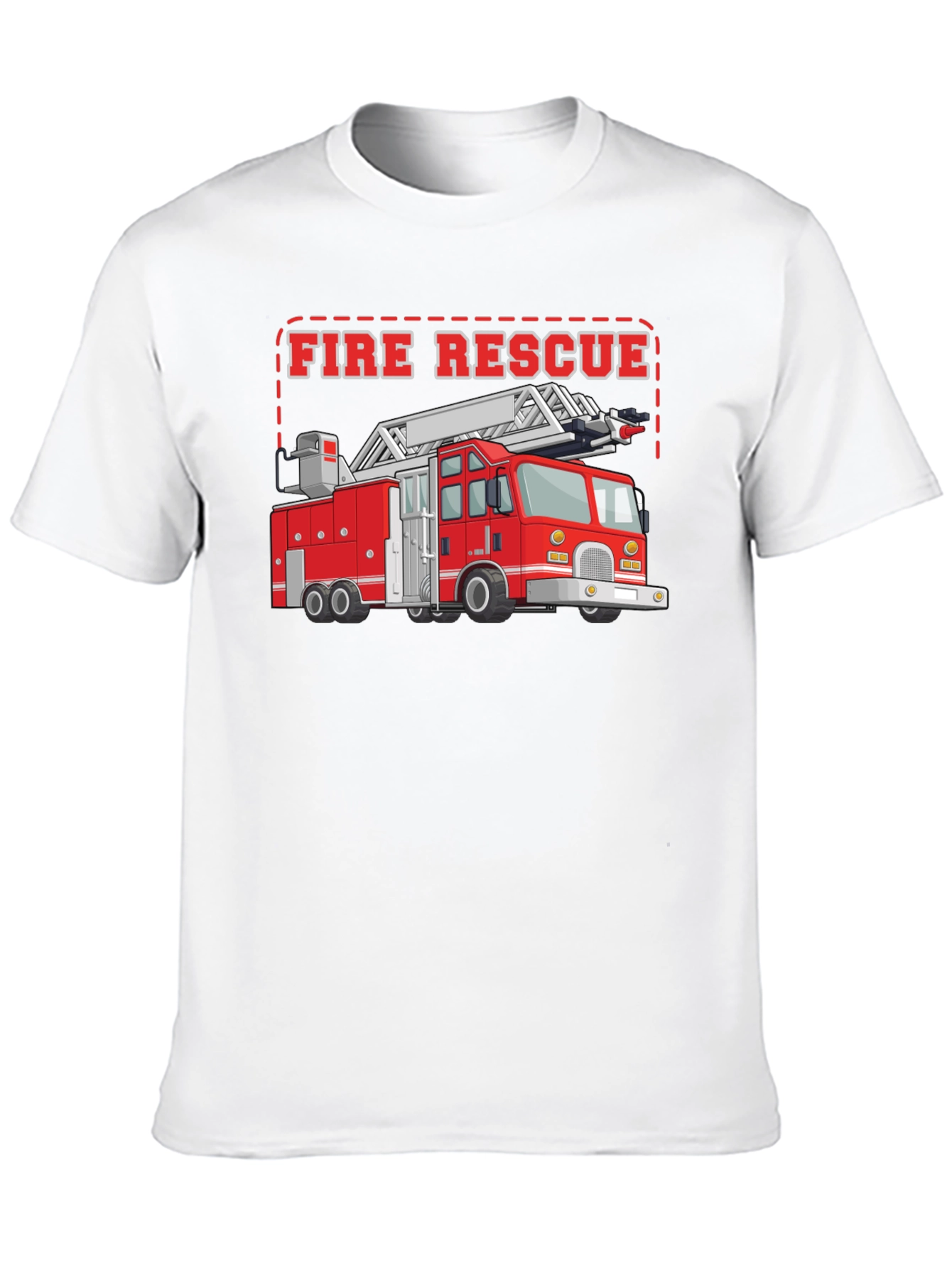 Black Fire Rescue Truck T-Shirt view 10