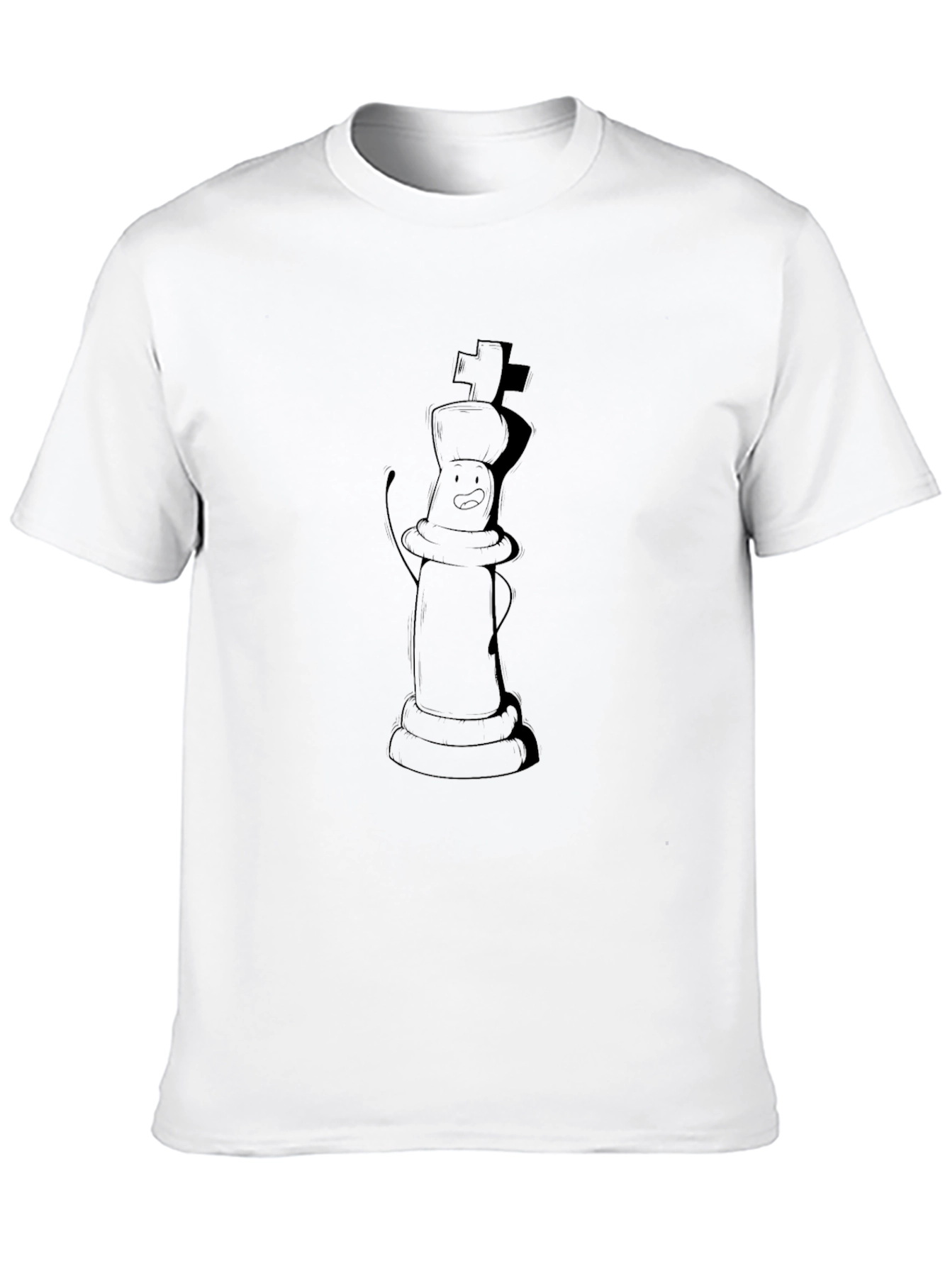 Black Chess King Cartoon Black T-Shirt view 10