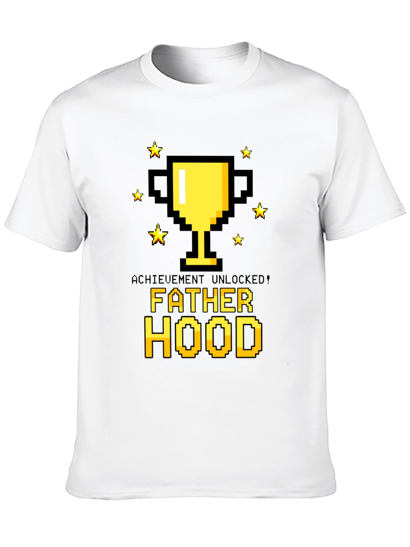 Black Achievement Unlocked Fatherhood T-Shirt view 10