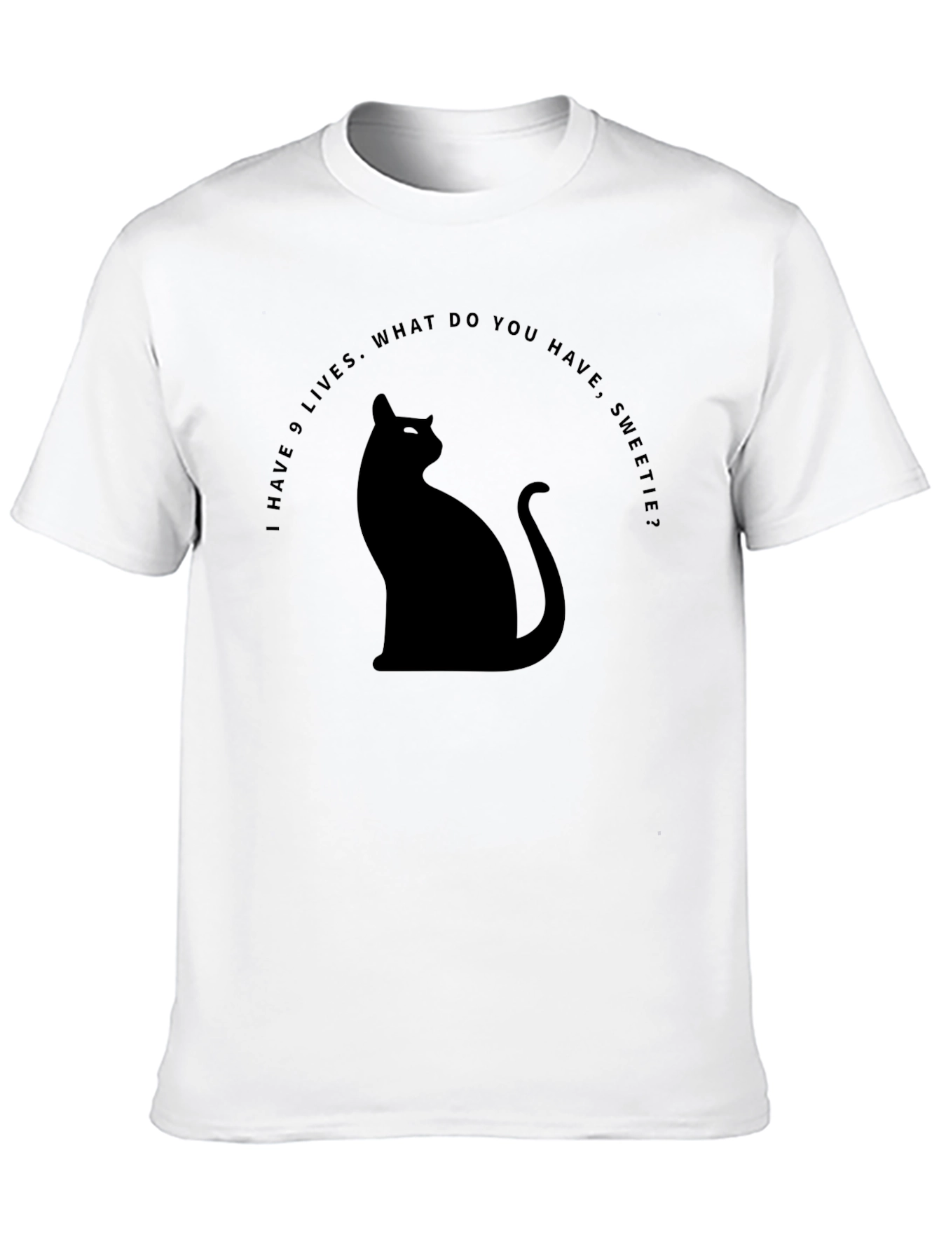 Black Nine Lives Cat T-Shirt - Funny Cat Lover Tee view 10