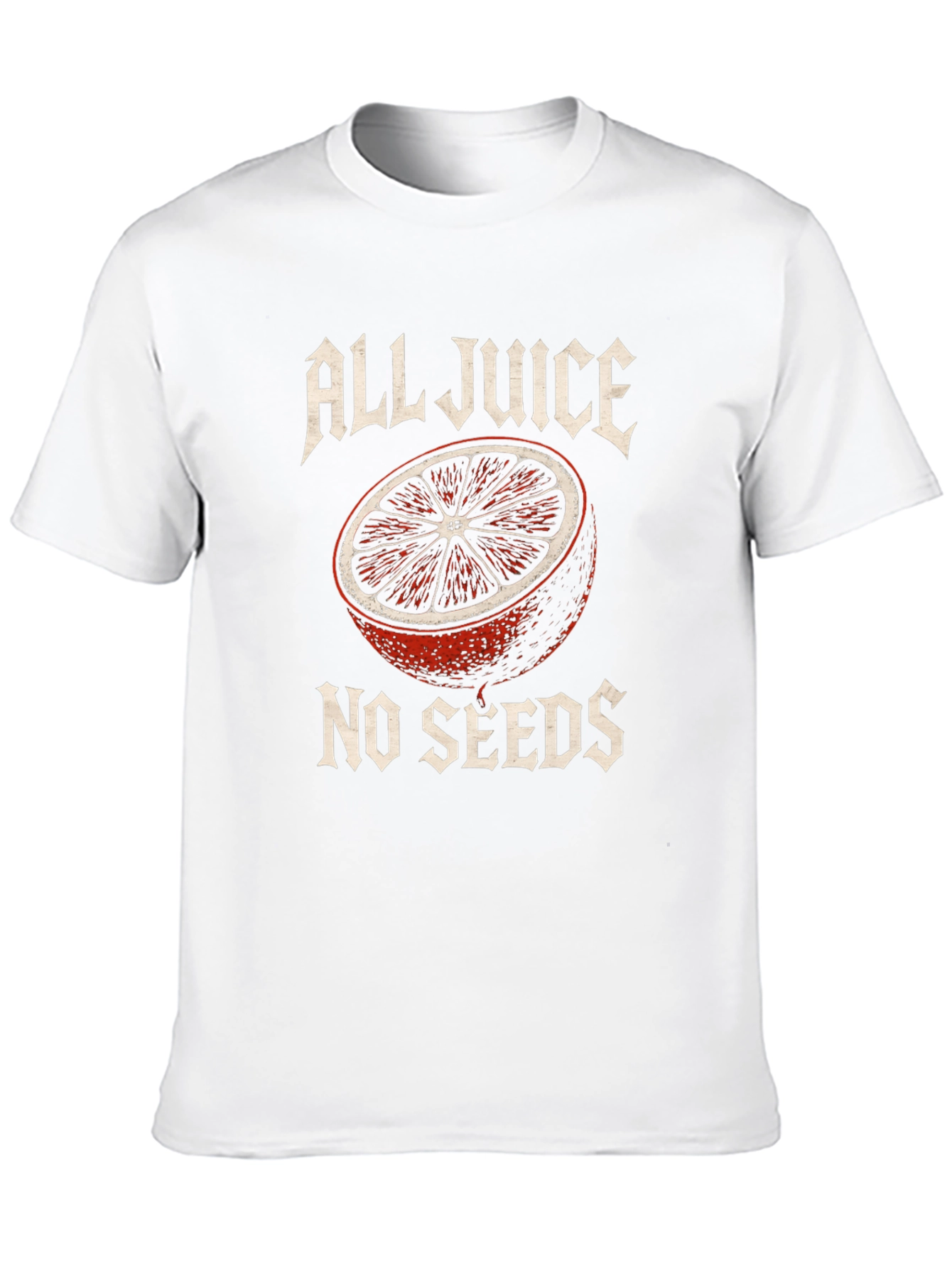 Black All Juice No Seeds T-Shirt - Funny Fruit Graphic Tee view 10