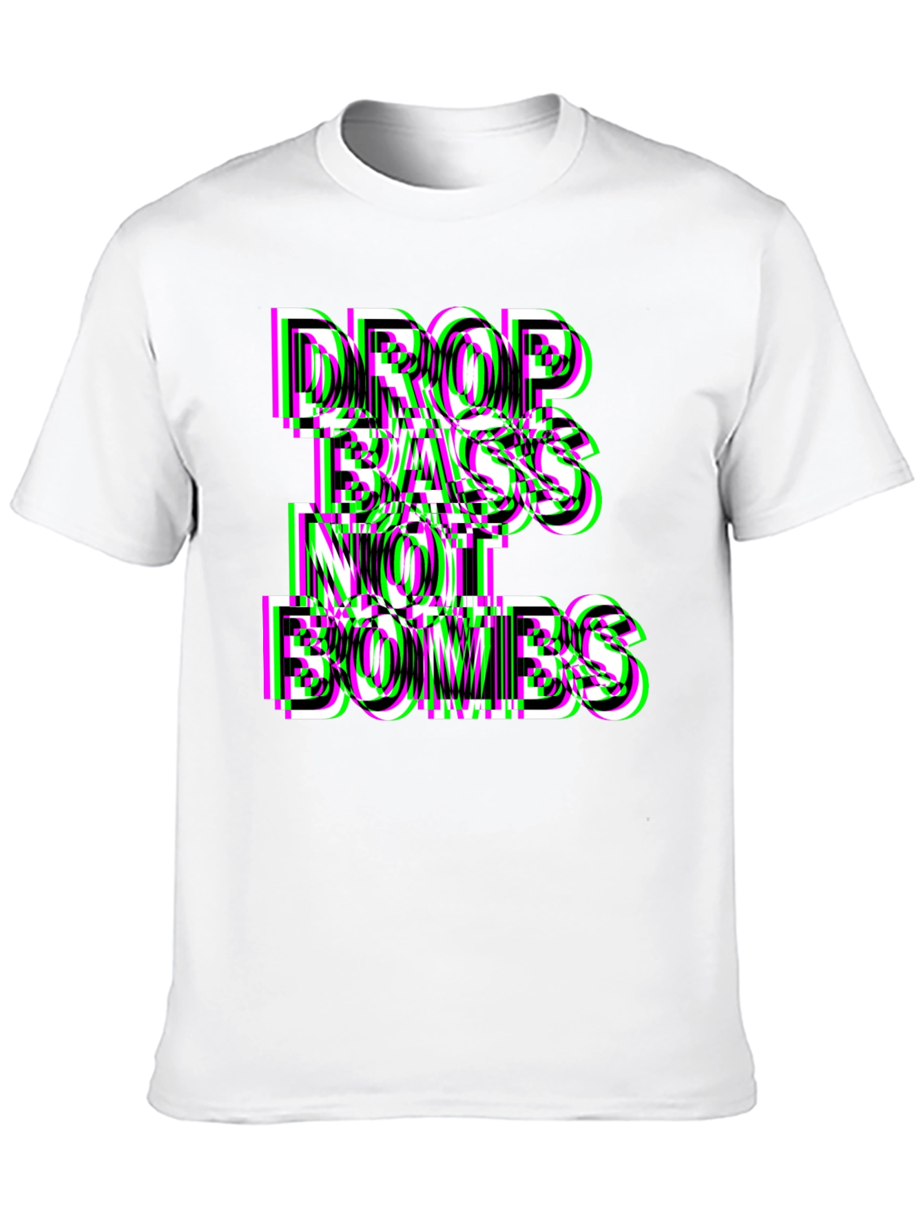 Black Drop Bass Not Bombs Graphic Tee view 10