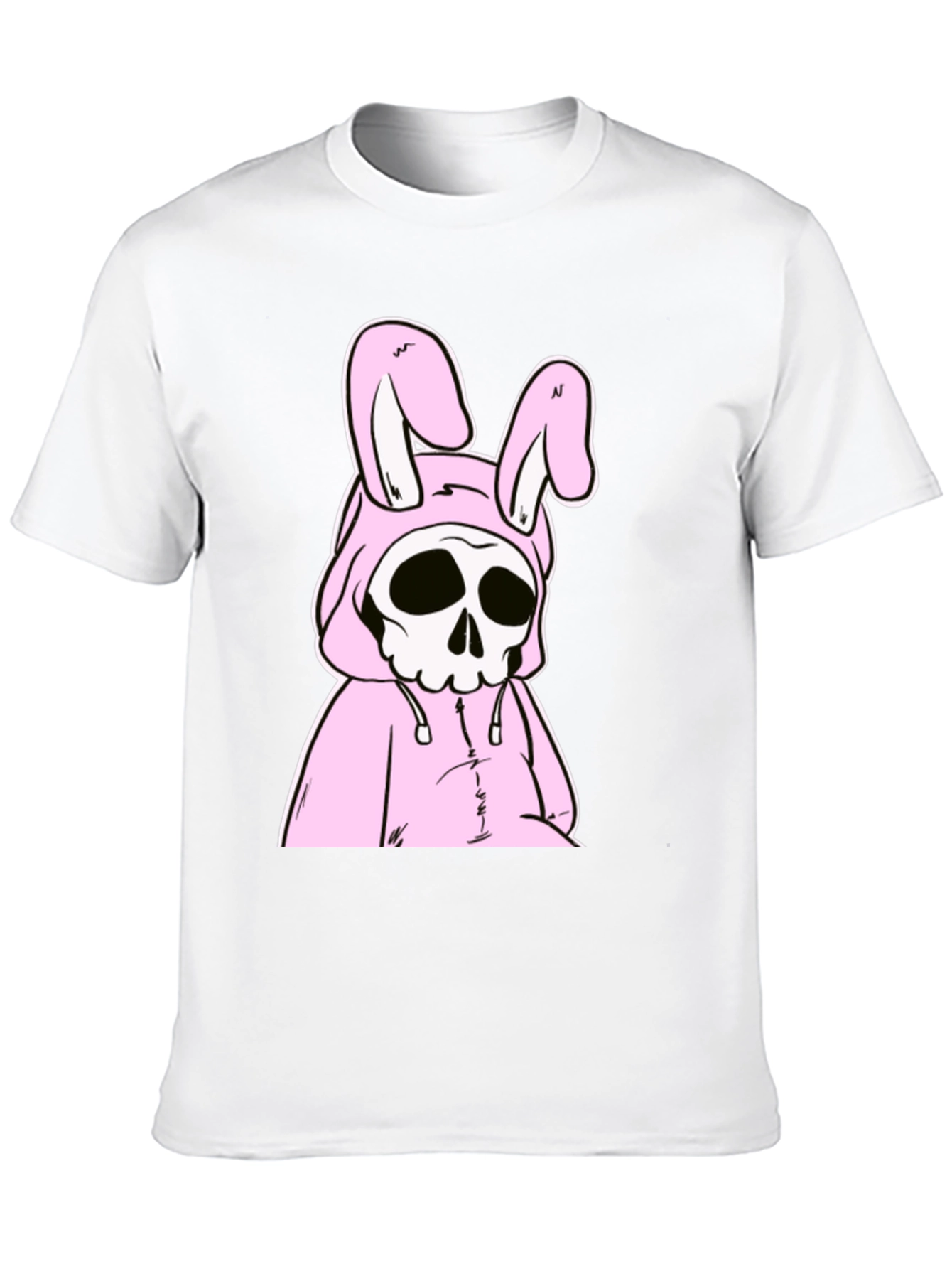 Black Grim Reaper Bunny Graphic T-Shirt view 10