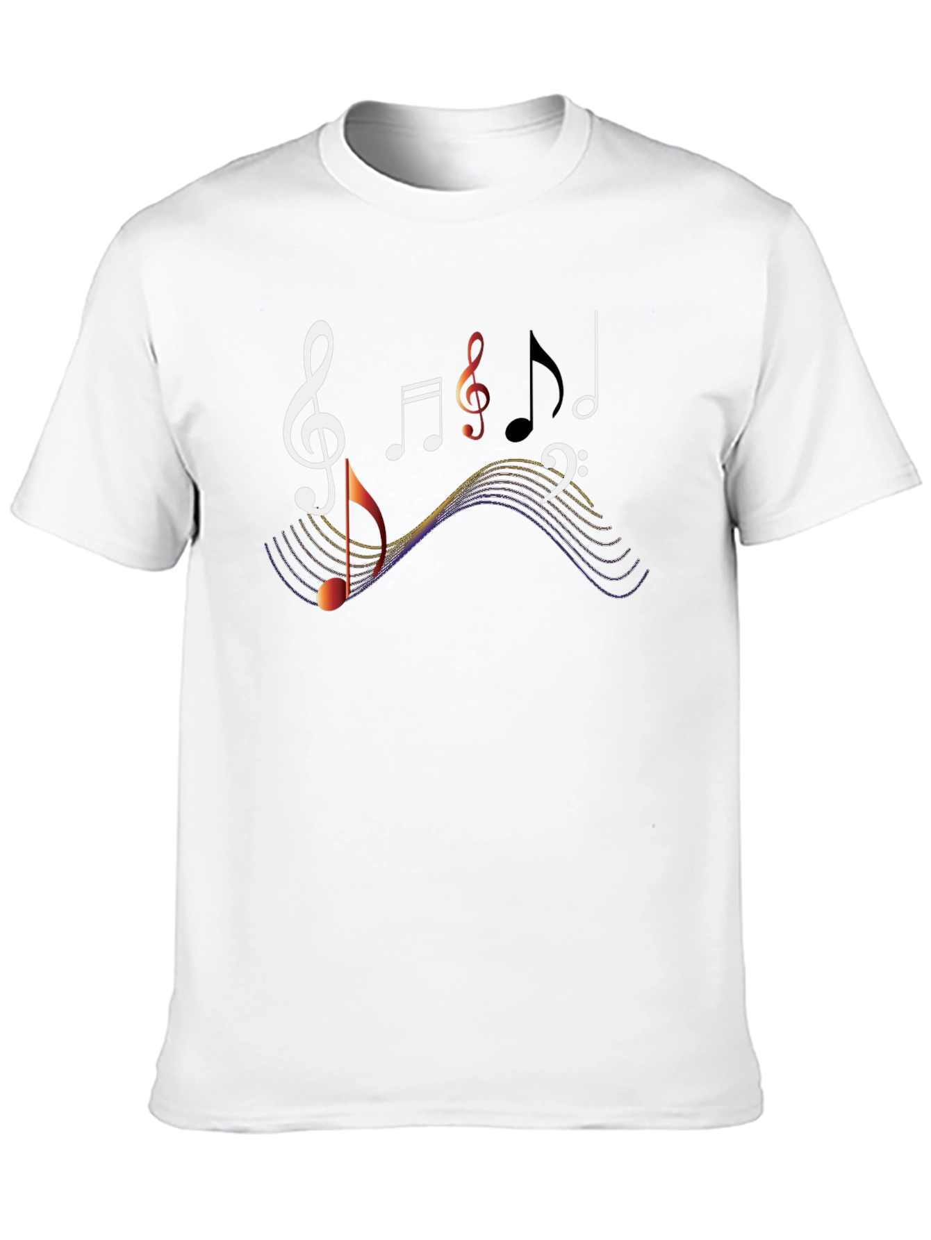 Black Musical Note Graphic Black T-Shirt view 10