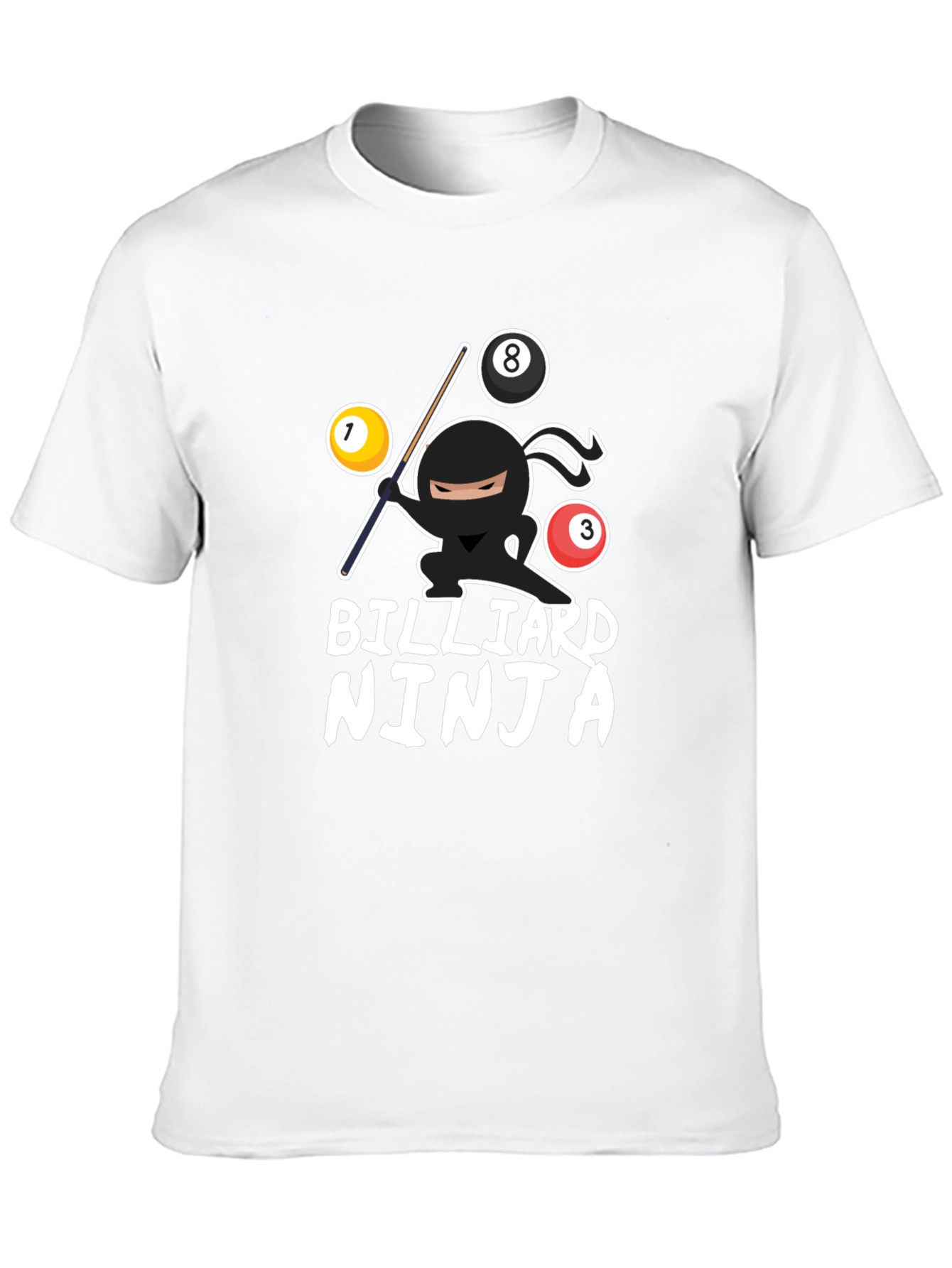 Billiard Ninja Graphic T-Shirt - Unique Pool Player Tee - 10